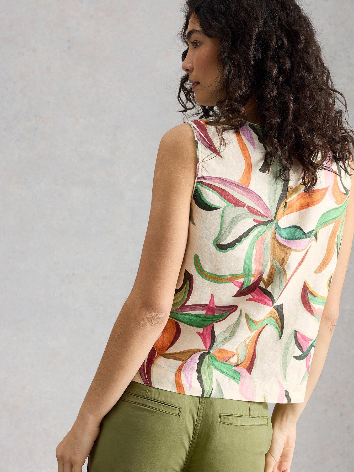  image of white-stuff-matilda-linen-vest-beige