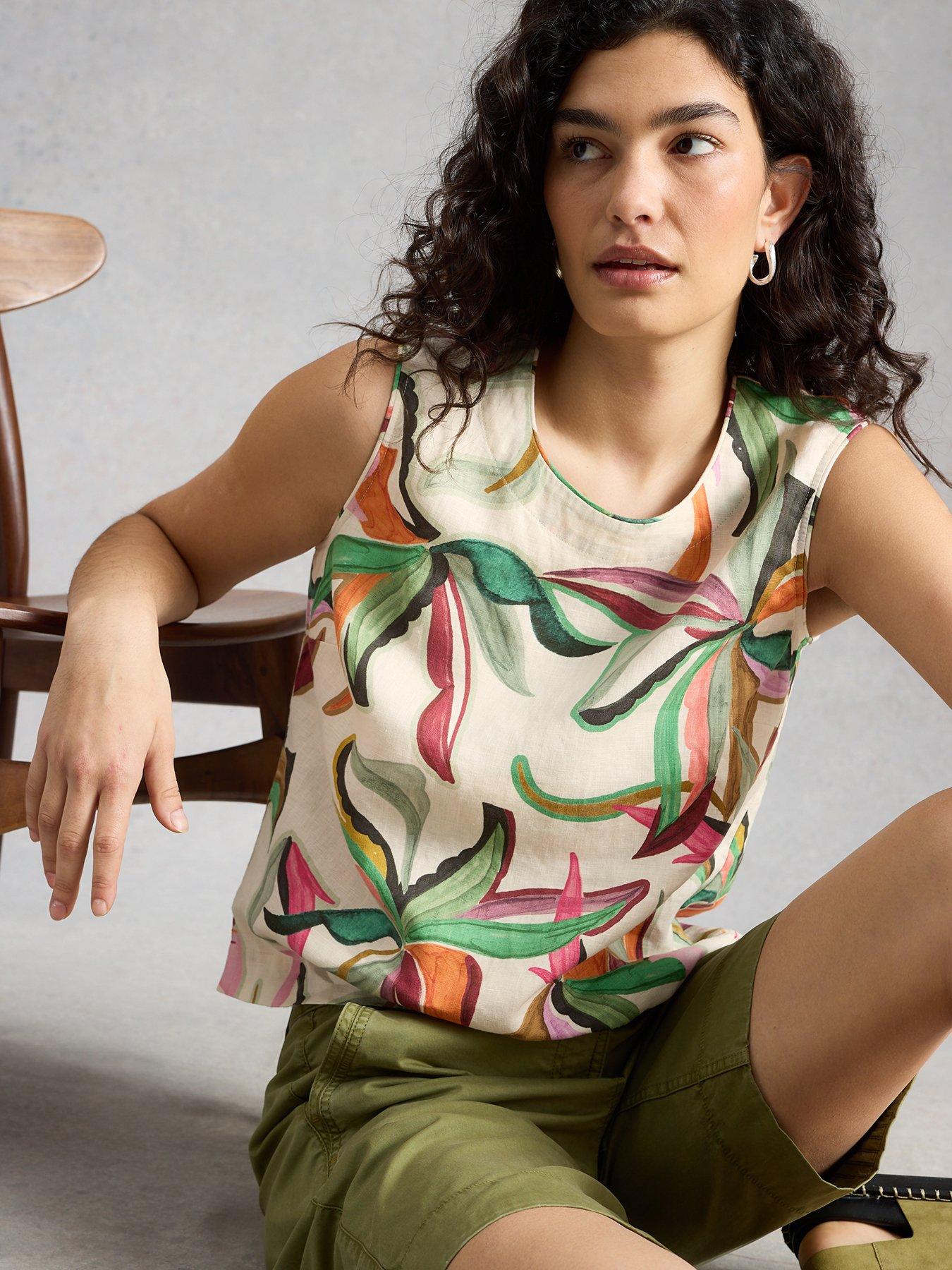  image of white-stuff-matilda-linen-vest-beige