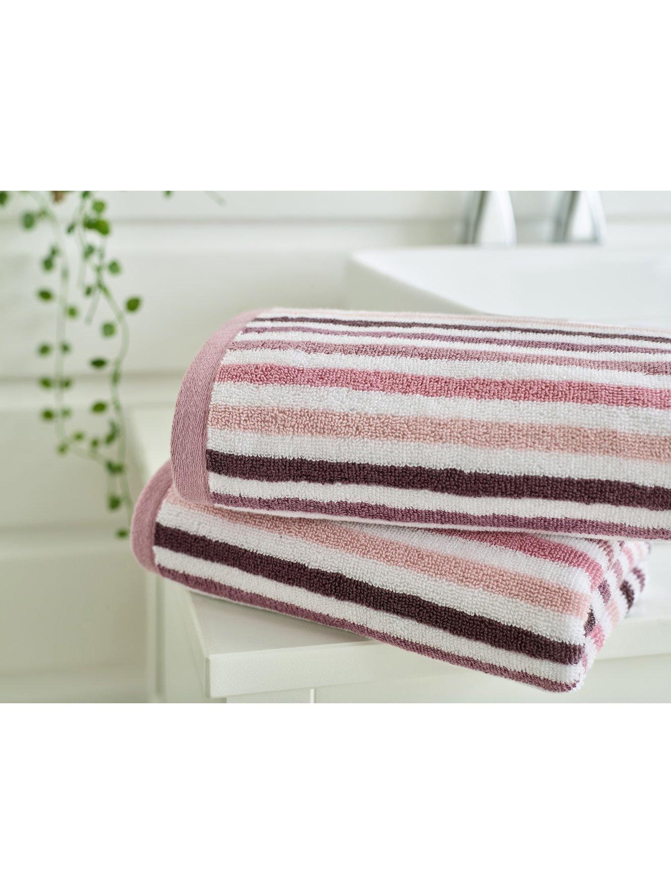  image of deyongs-bliss-linear-stripe-hand-towel--nbsppink