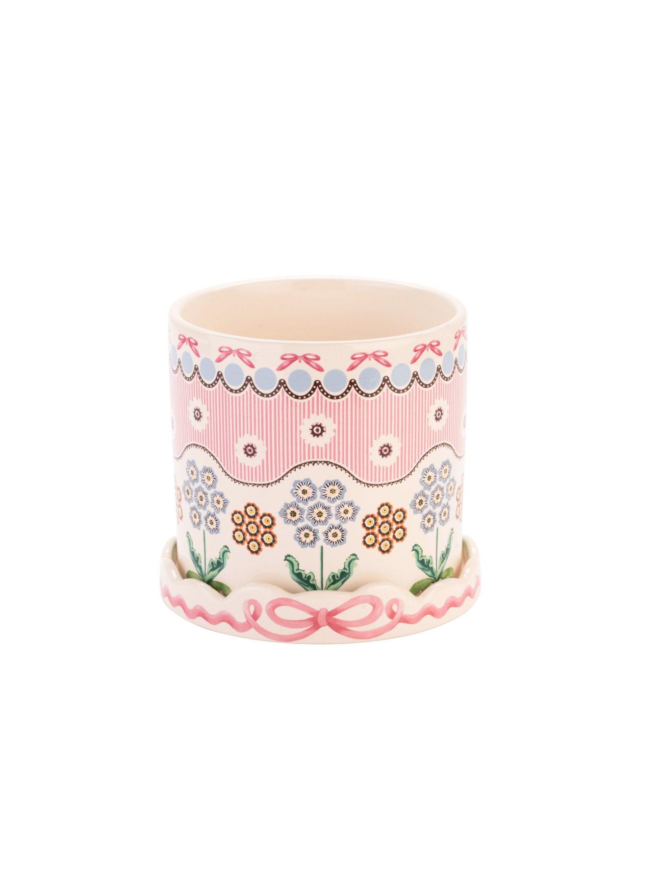 Image 3 of 5 of Cath Kidston Spitalfields Silk Plantpot with Tray