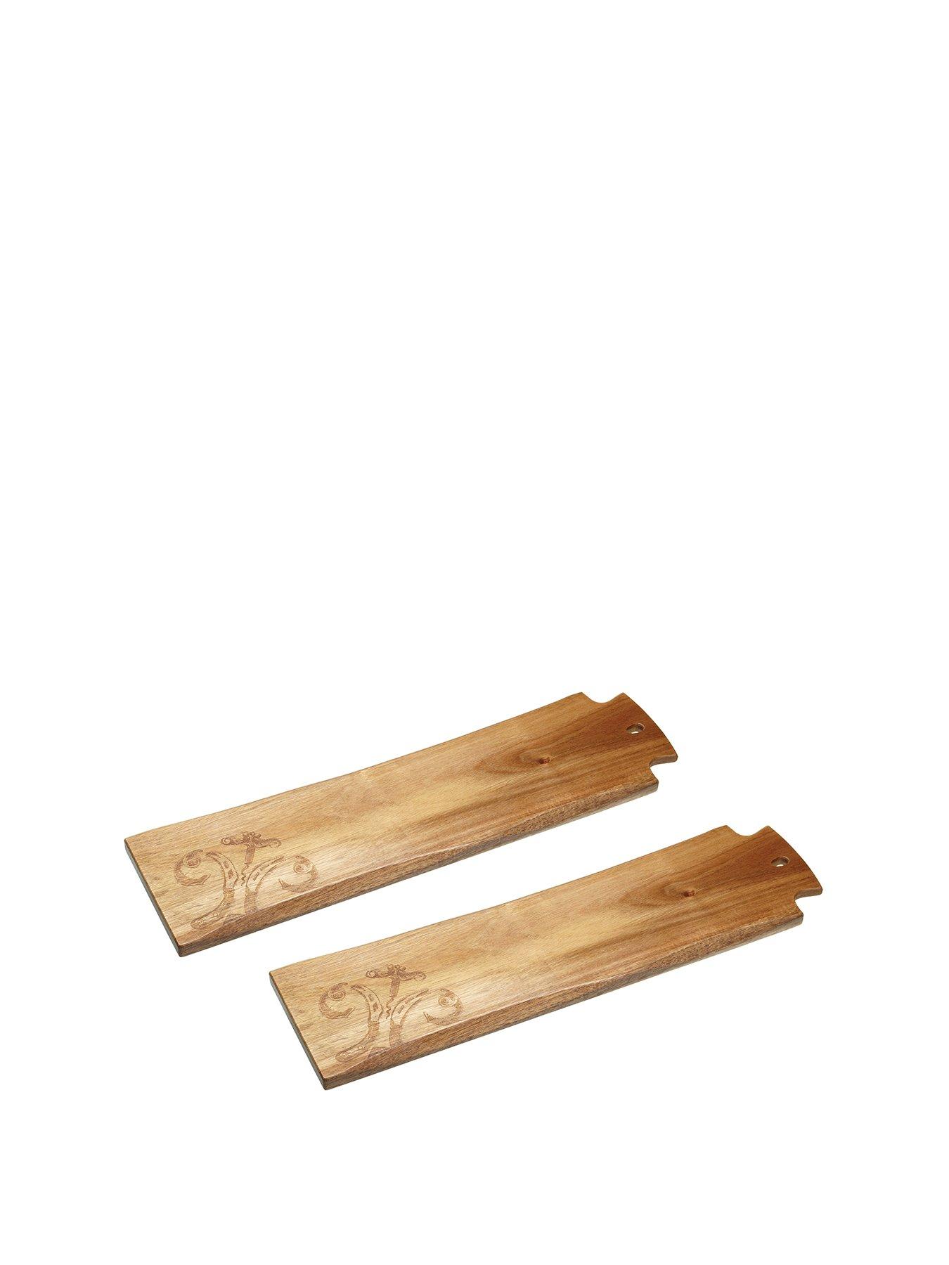 Artesa Acacia Wood Long Appetiser Serving Boards - Set of 2