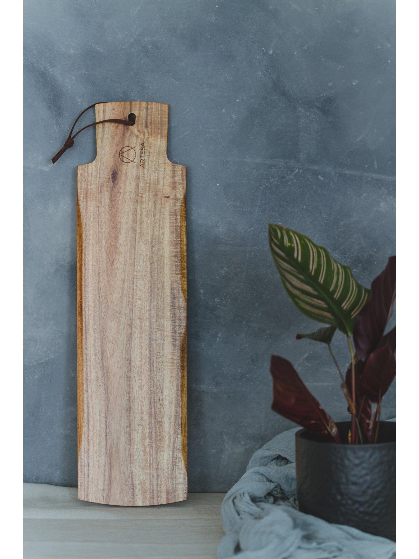 Image 4 of 5 of Artesa Acacia Wood Long Appetiser Serving Boards - Set of 2