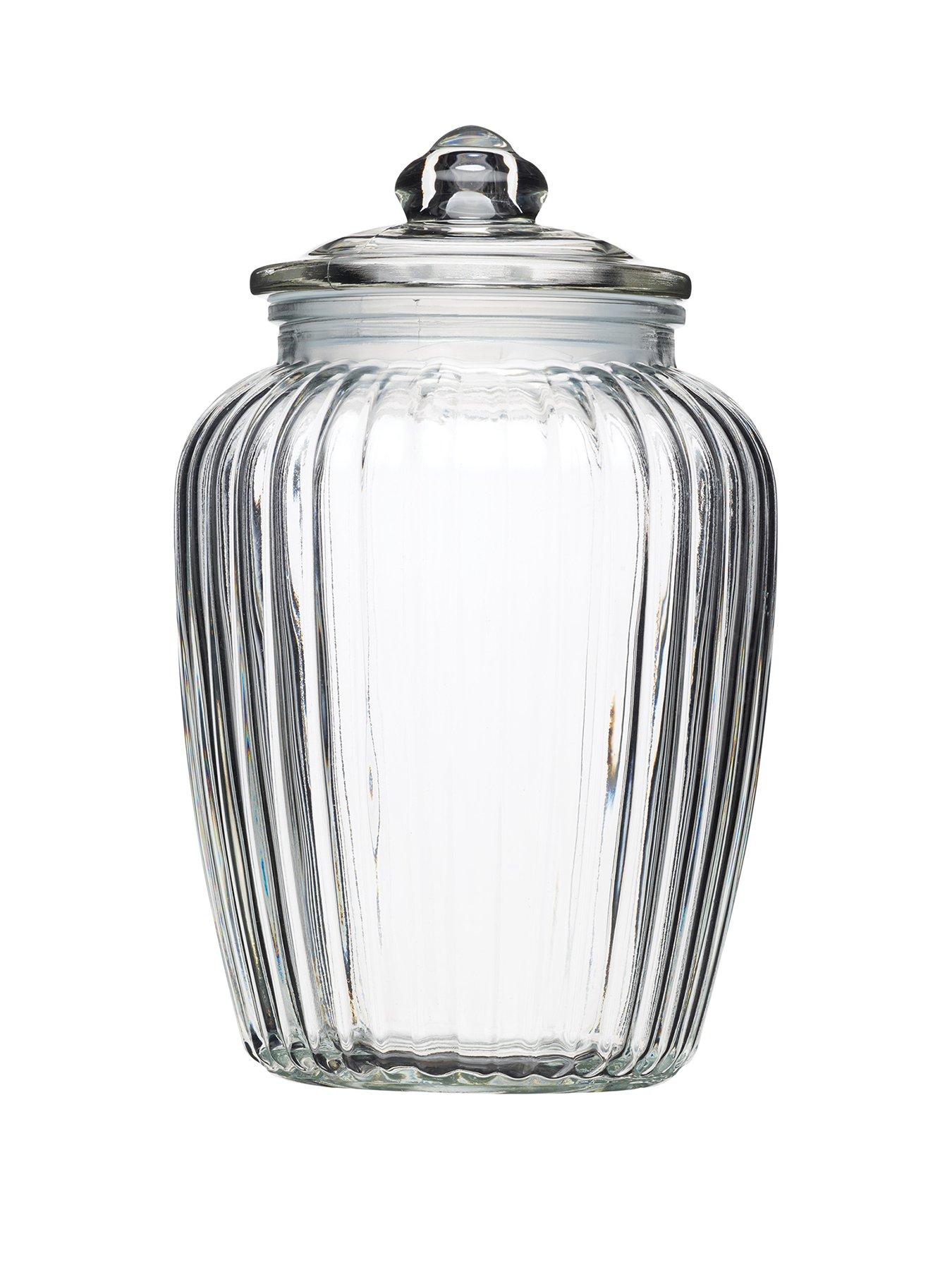 KitchenCraft Home Made Multi-Purpose Glass Storage Jar, 2200ml, Gift Tagged