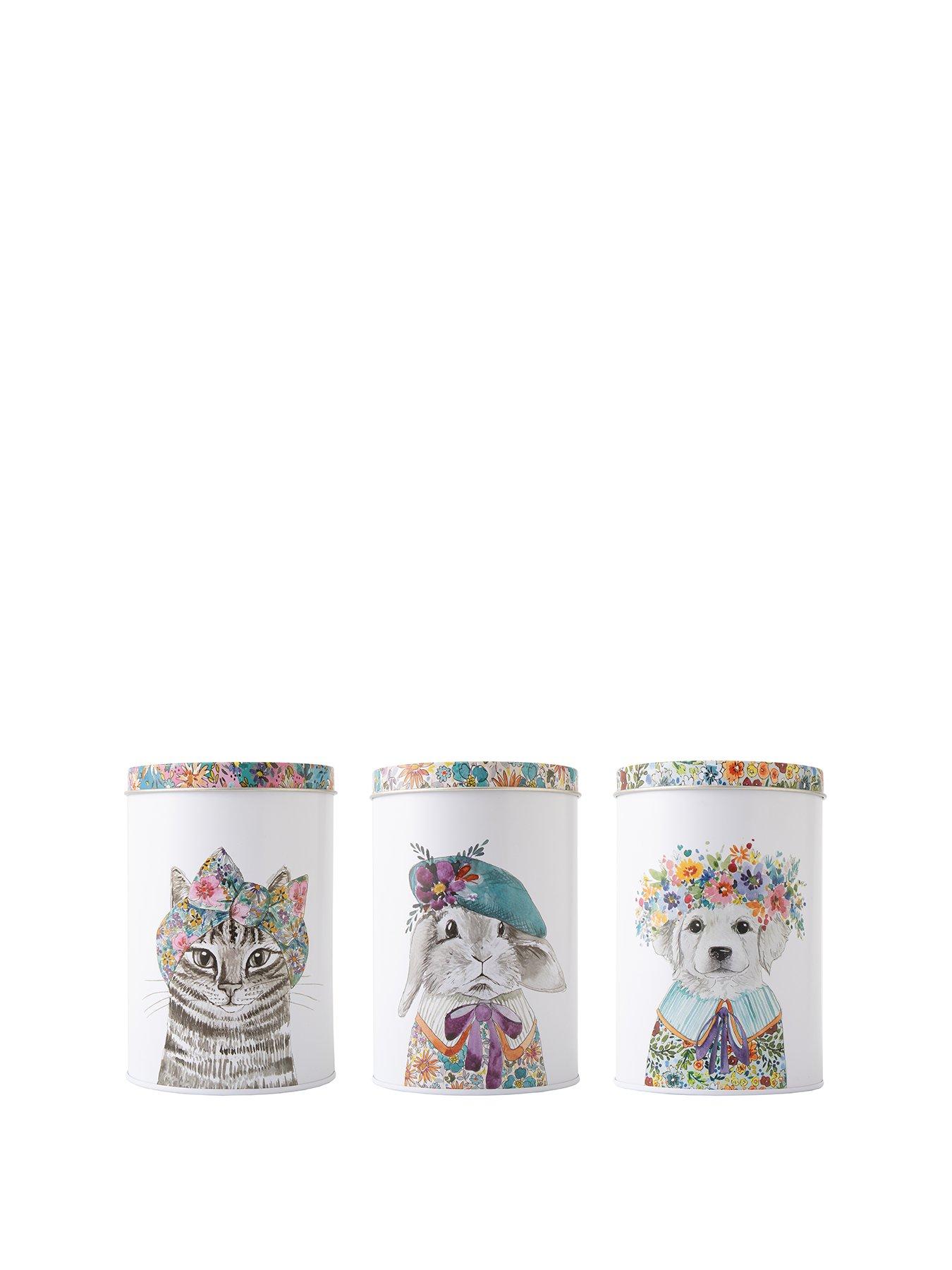 Mikasa x Tipperleyhill Metal Storage Canister Set, Gift Boxed