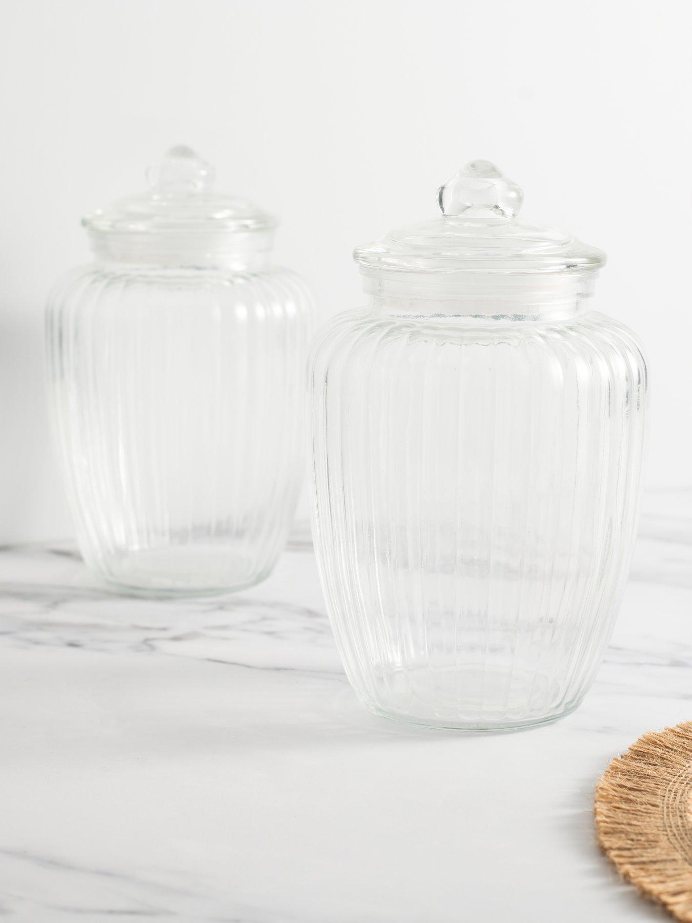 KitchenCraft Home Made Multi-Purpose Large Glass Storage Jar 2.2L - Set of 2
