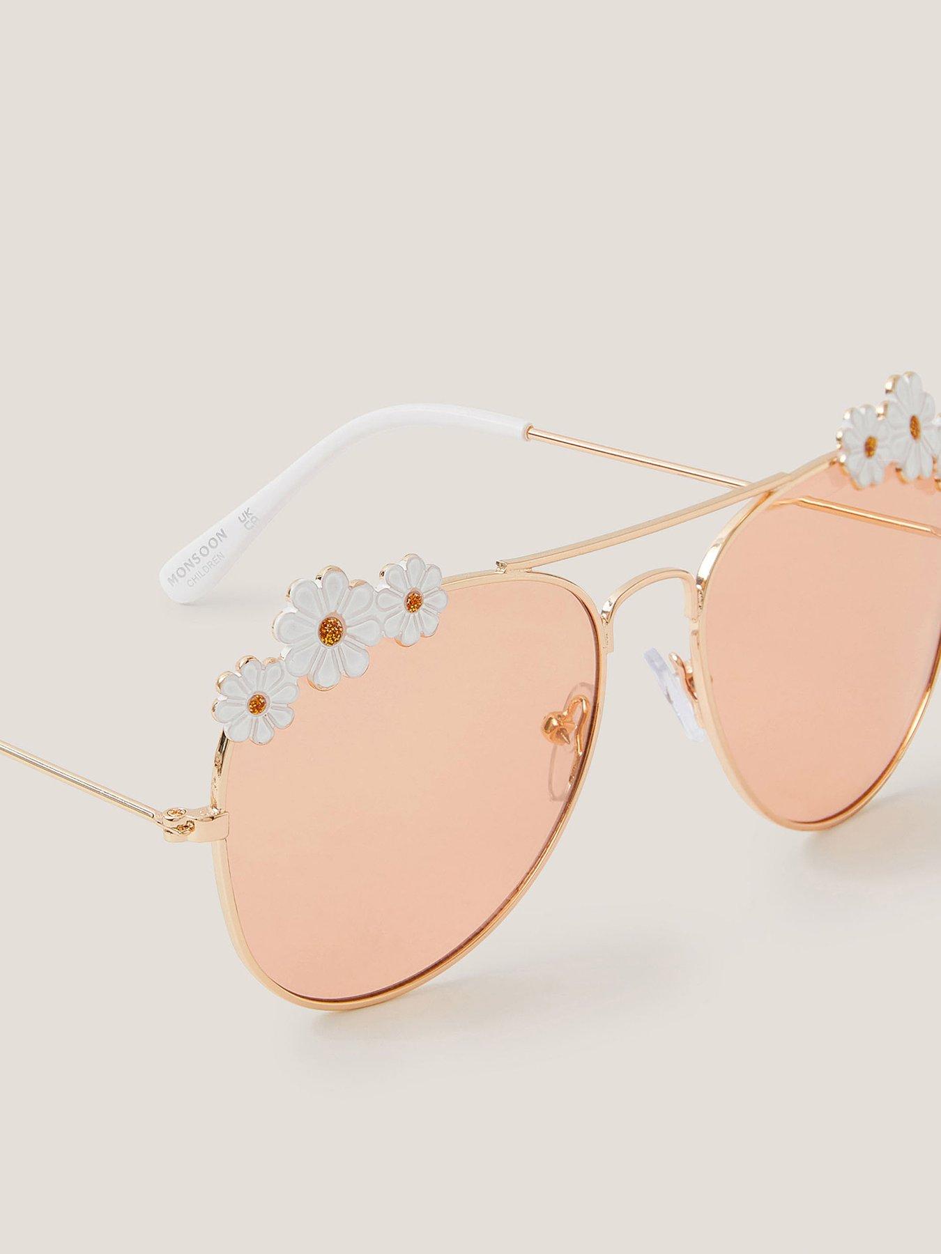 Image 2 of 3 of Monsoon Girls Daisy Aviator Sunglasses - Multi