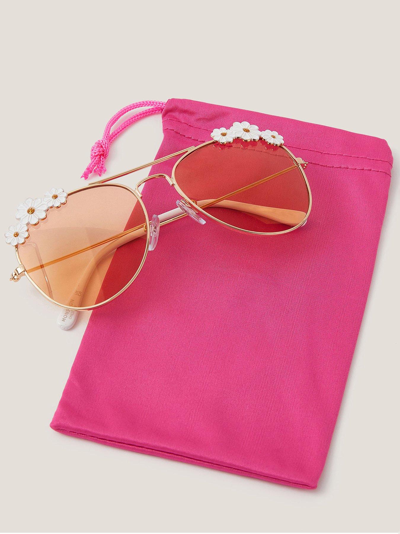 Image 3 of 3 of Monsoon Girls Daisy Aviator Sunglasses - Multi