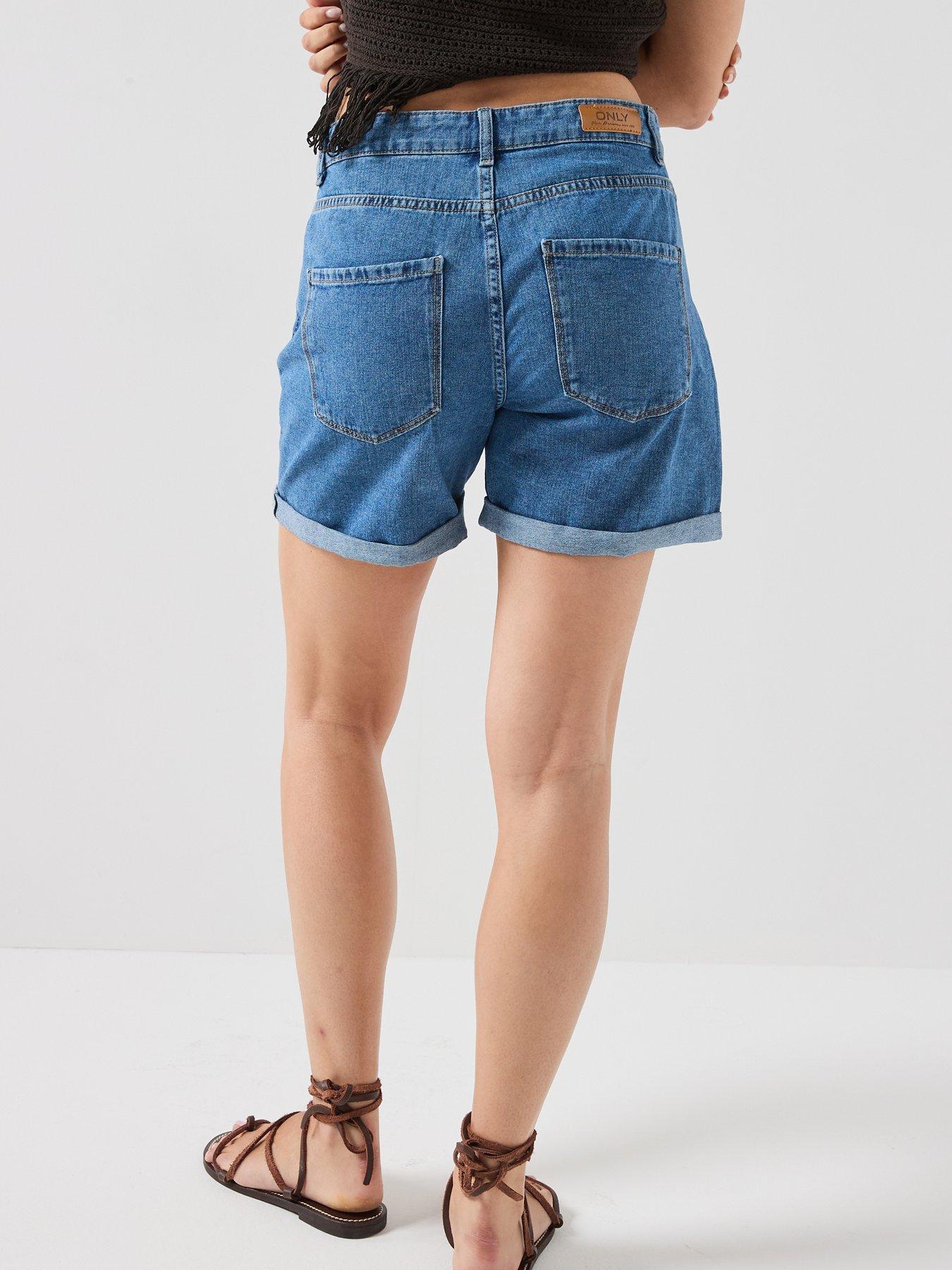 Image 2 of 4 of Only Vega Mom Denim Shorts - Blue