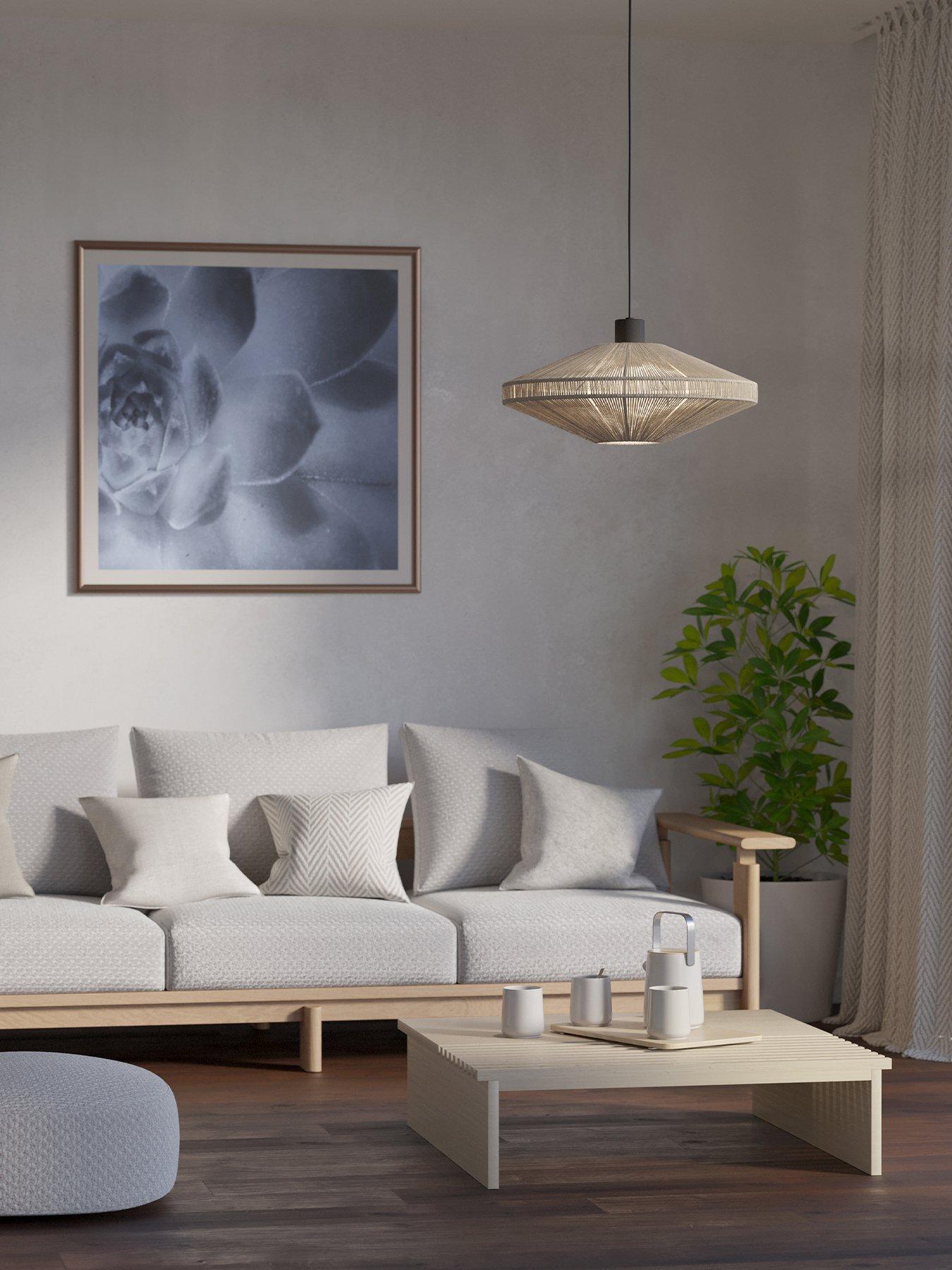 Image 1 of 4 of Eglo Midsumer Timeless Fabric Pendant Light