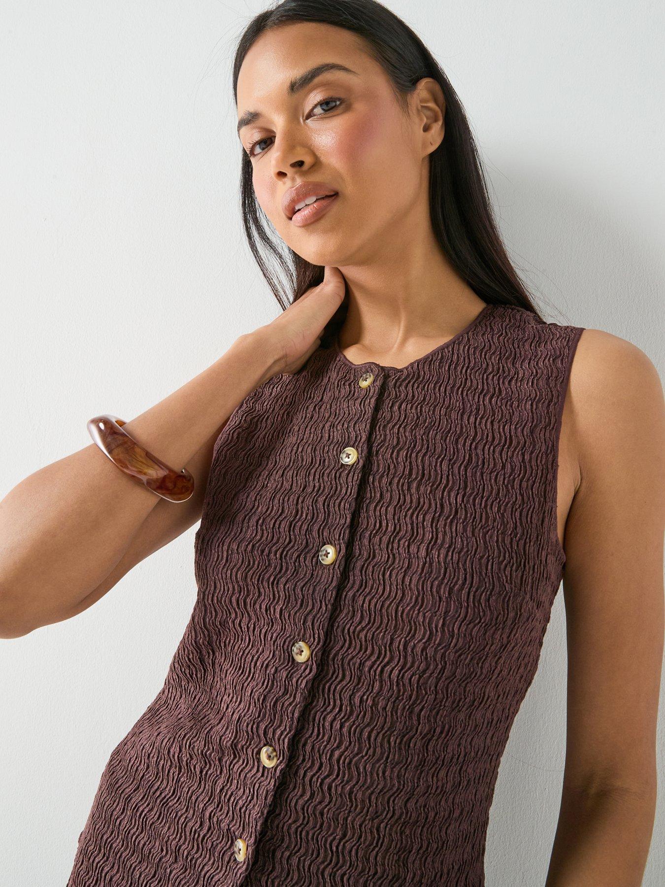 Image 6 of 6 of Only Onlilse Structure Vest - Deep Mahogany
