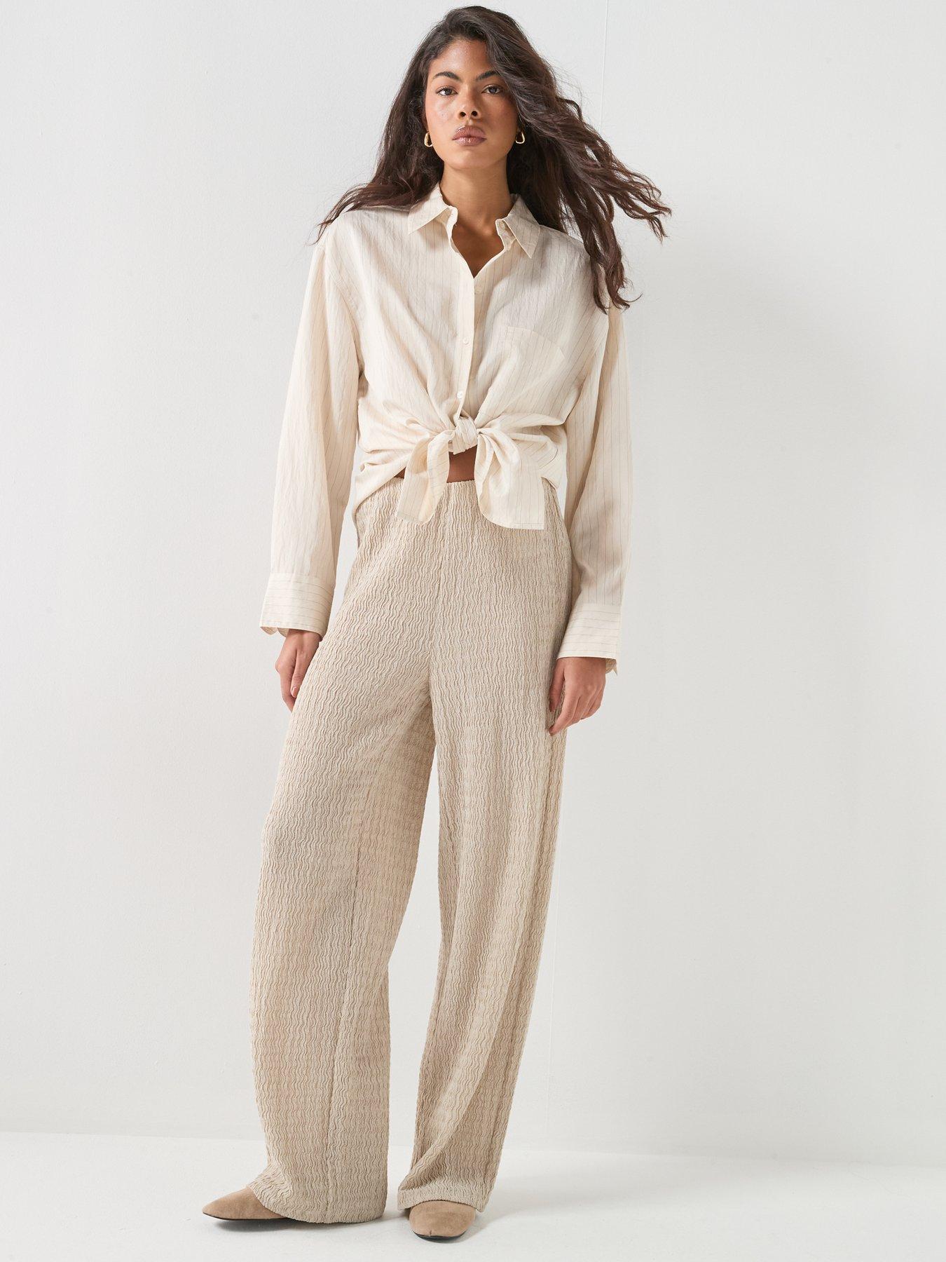  image of only-onlilse-regular-fit-co-ord-trousers-silver-lining