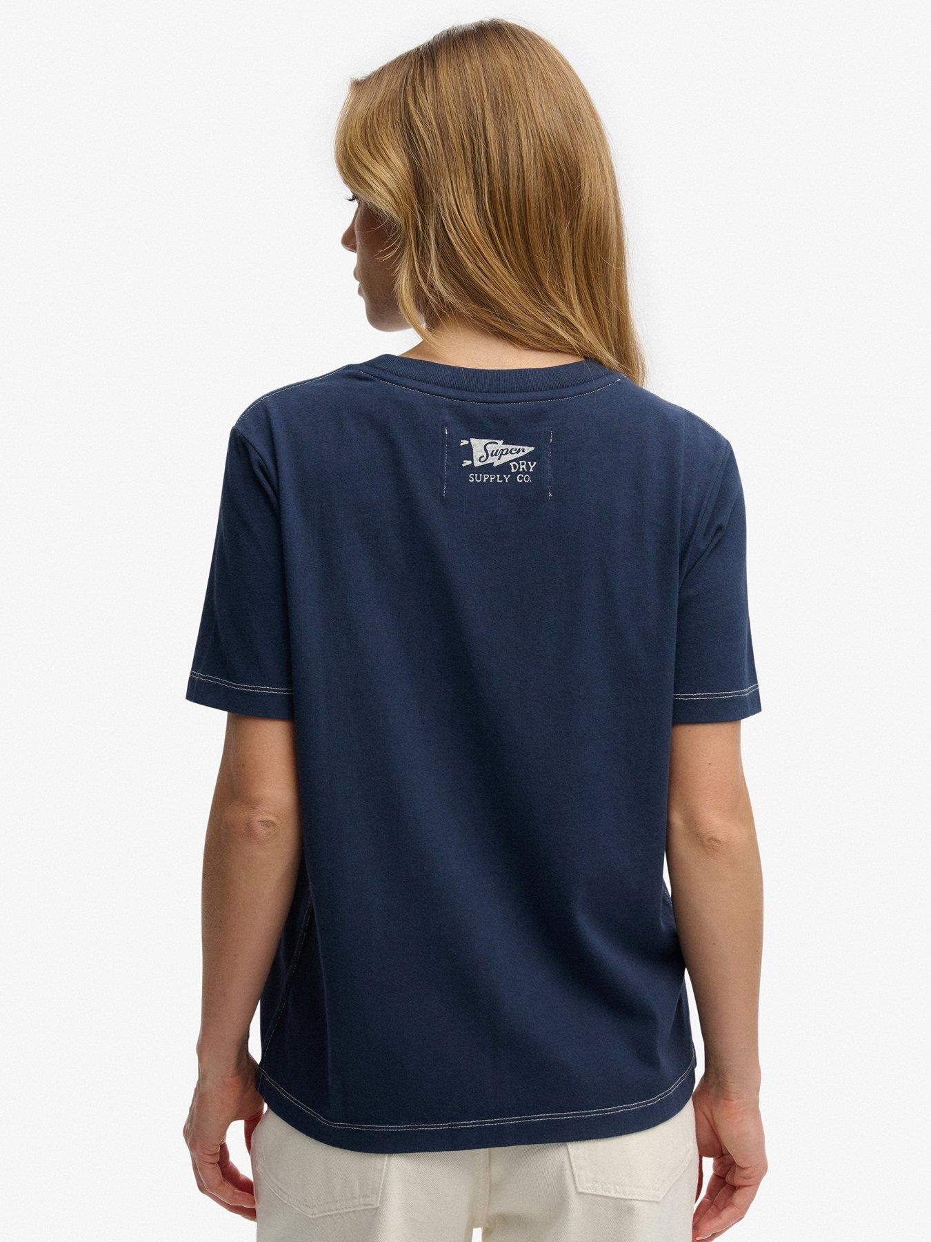 Image 2 of 6 of Superdry Heritage Hamptons T-Shirt - Blue