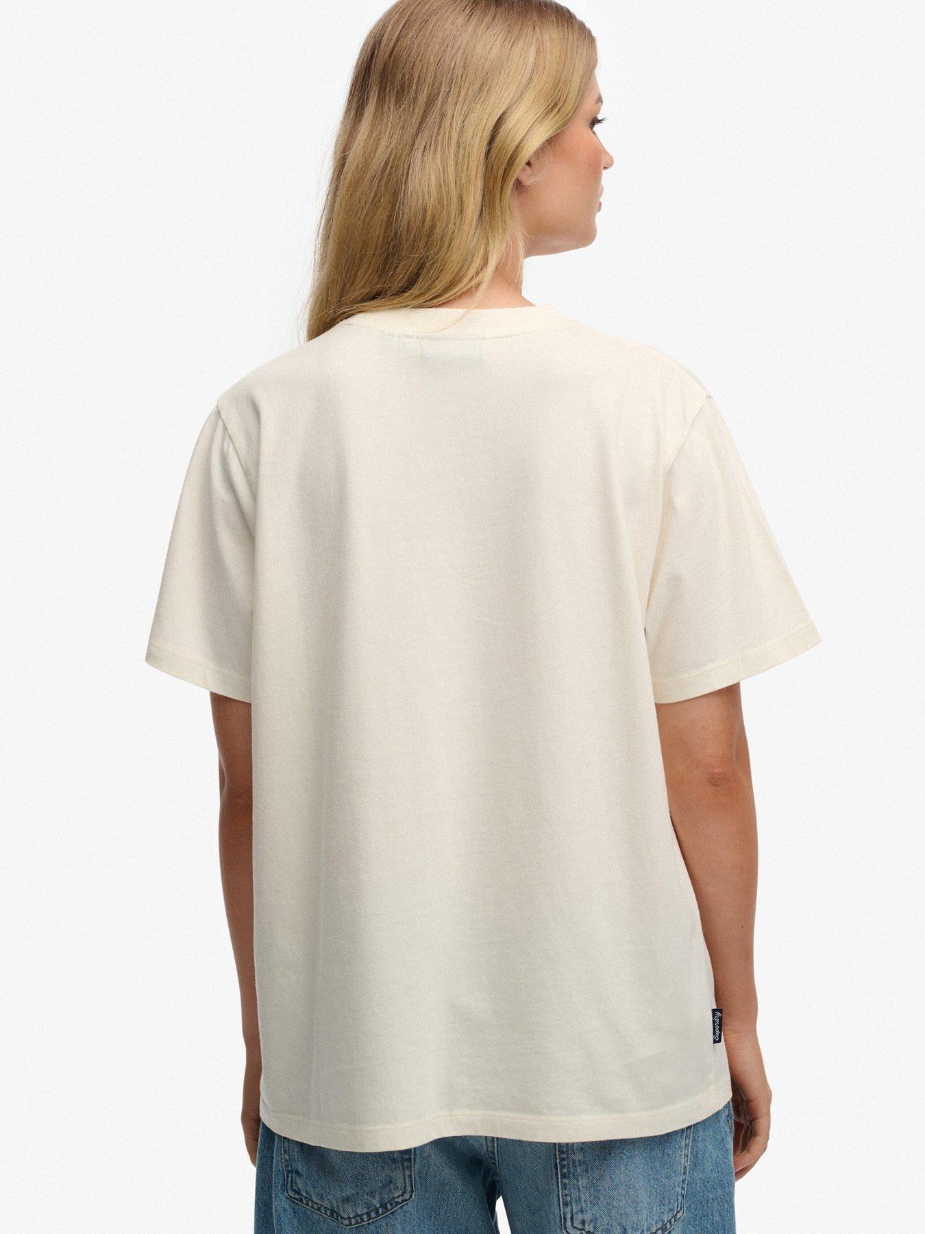 Image 2 of 5 of Superdry Essential Logo Loose T-Shirt - White
