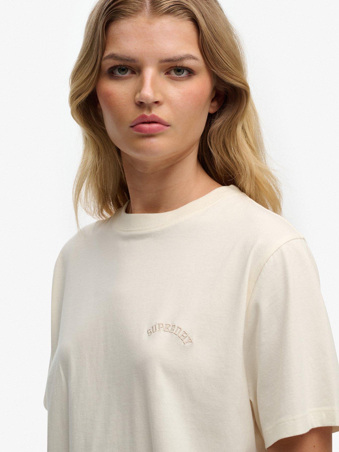Image 4 of 5 of Superdry Essential Logo Loose T-Shirt - White