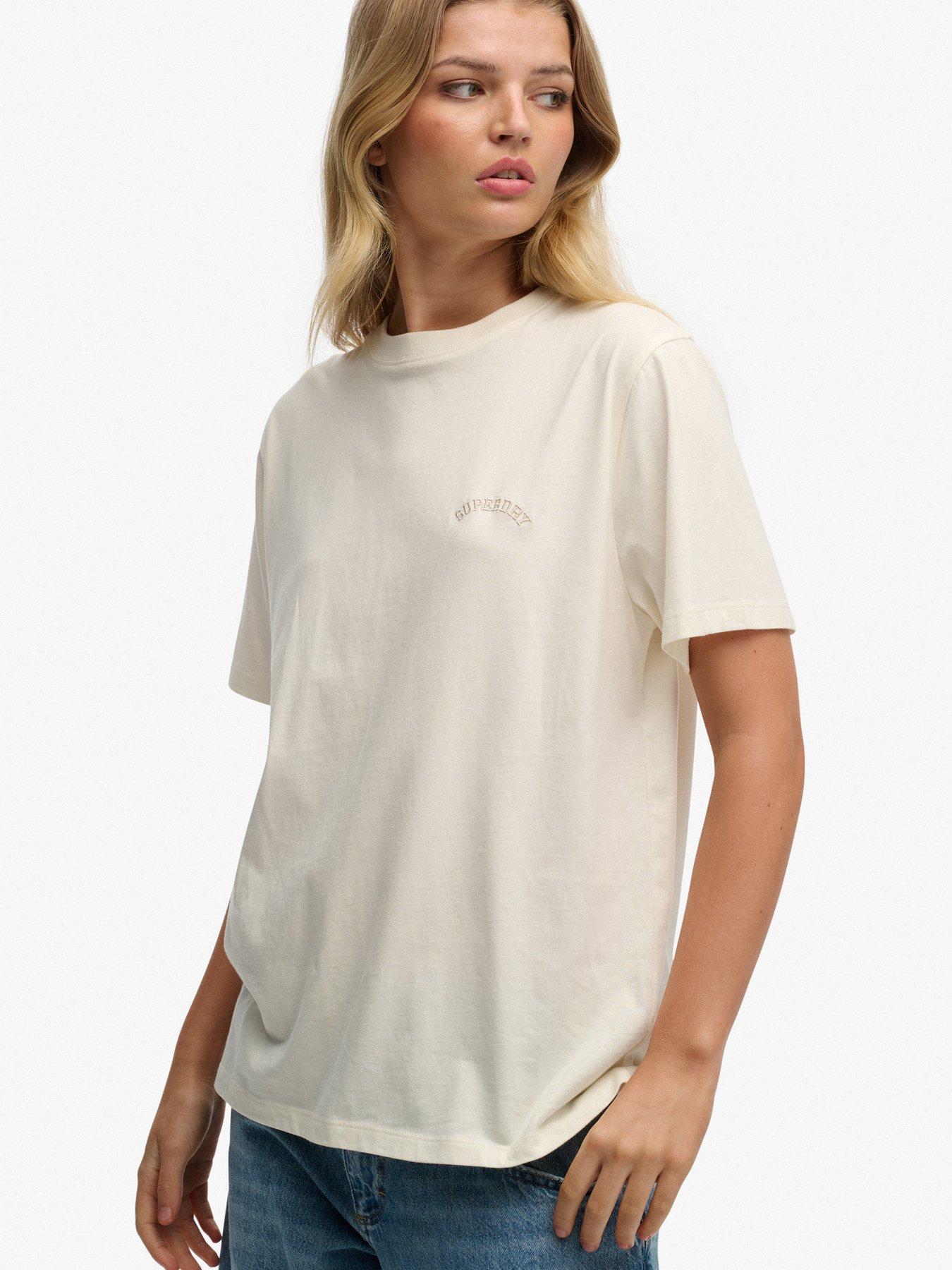 Image 5 of 5 of Superdry Essential Logo Loose T-Shirt - White