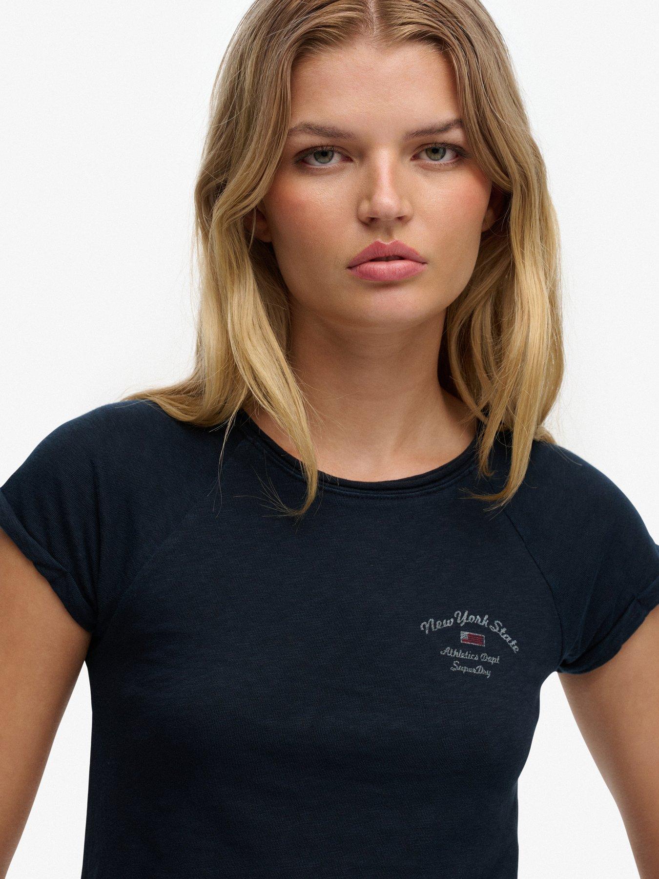  image of superdry-athletic-essentials-slub-graphic-t-shirt-blue