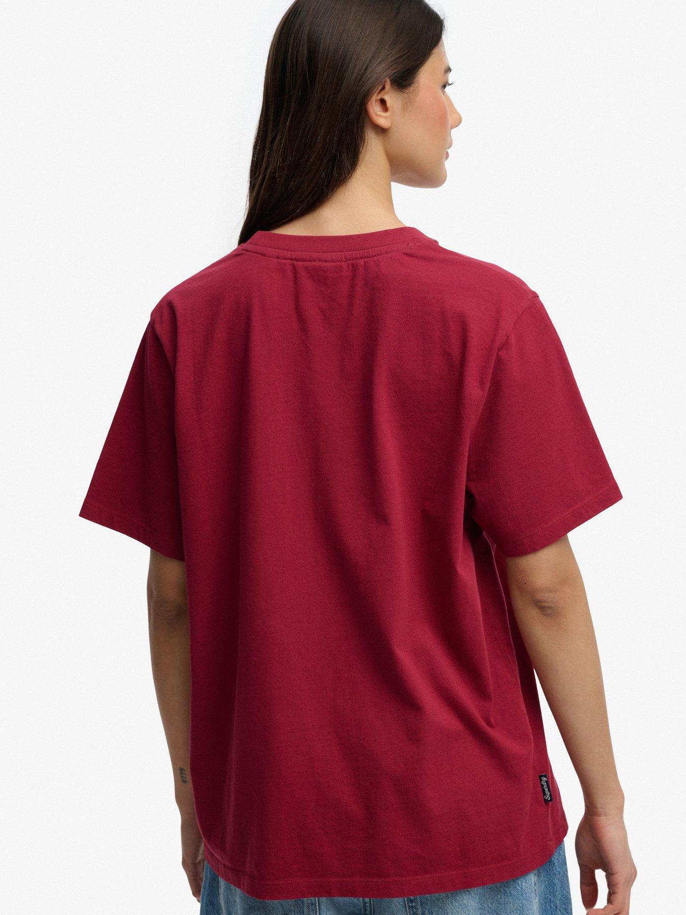 Image 2 of 5 of Superdry Essential Logo Loose T-Shirt - Red