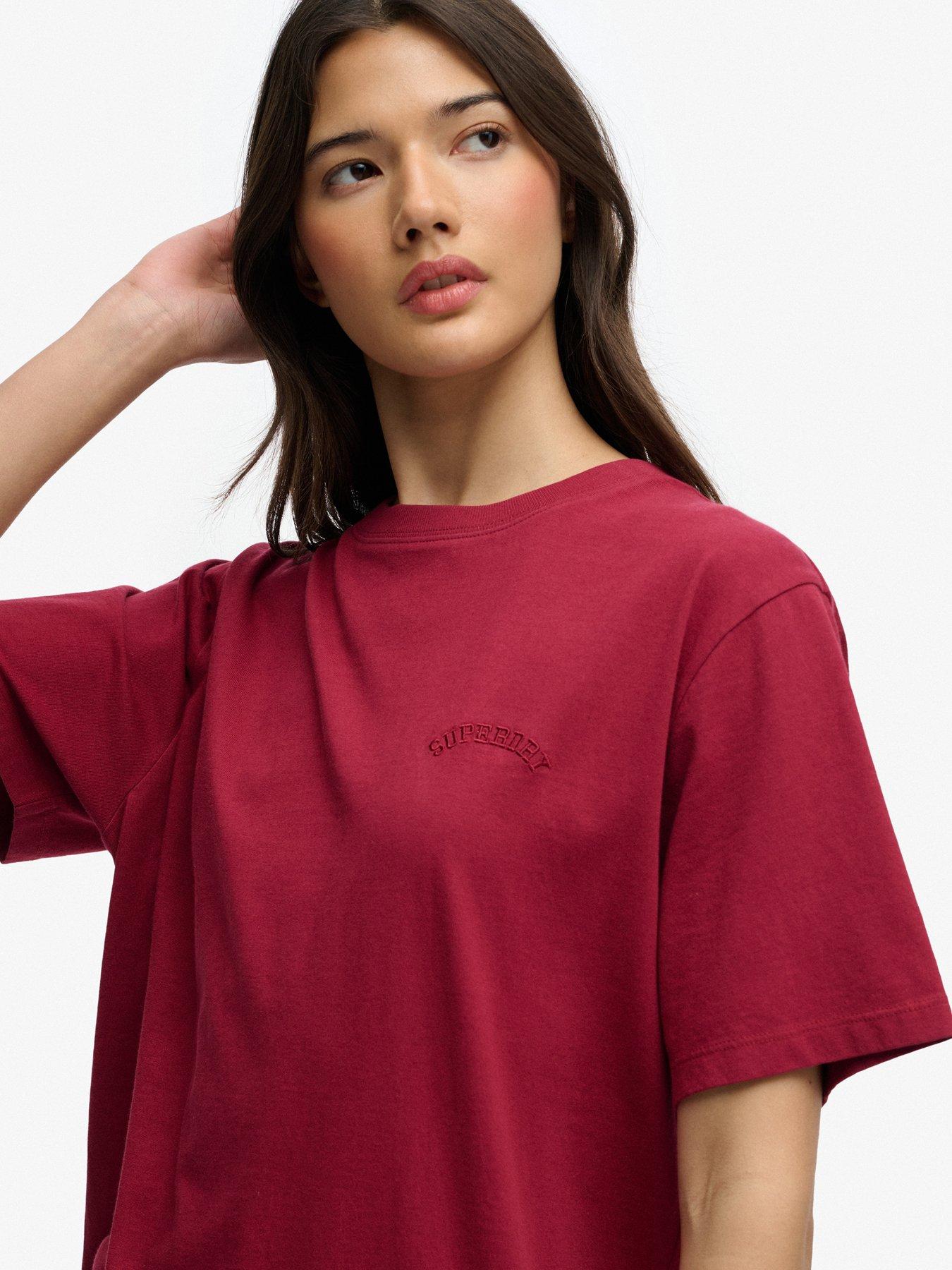 Image 5 of 5 of Superdry Essential Logo Loose T-Shirt - Red