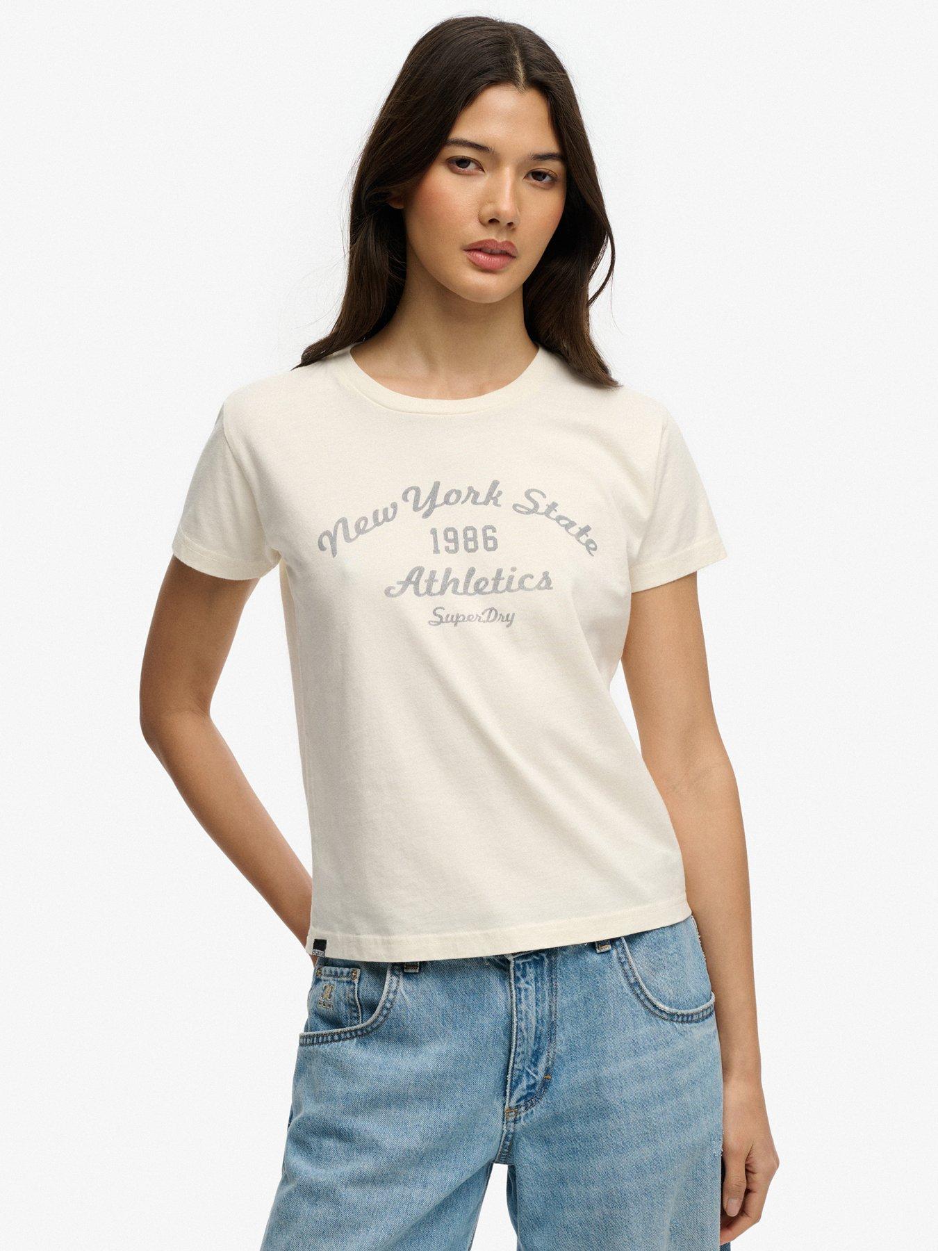  image of superdry-athletic-essentials-fitted-graphic-t-shirt-white