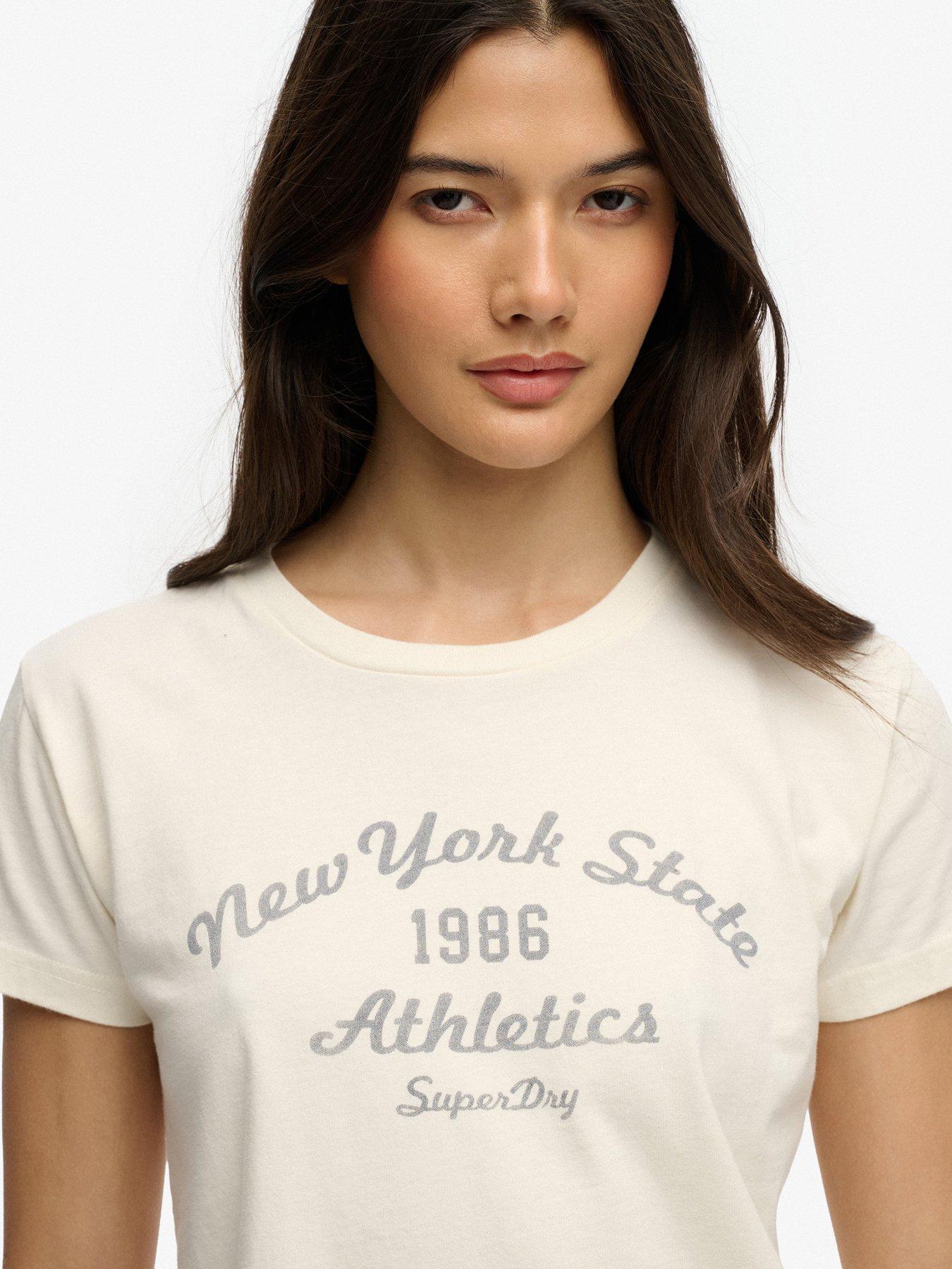  image of superdry-athletic-essentials-fitted-graphic-t-shirt-white