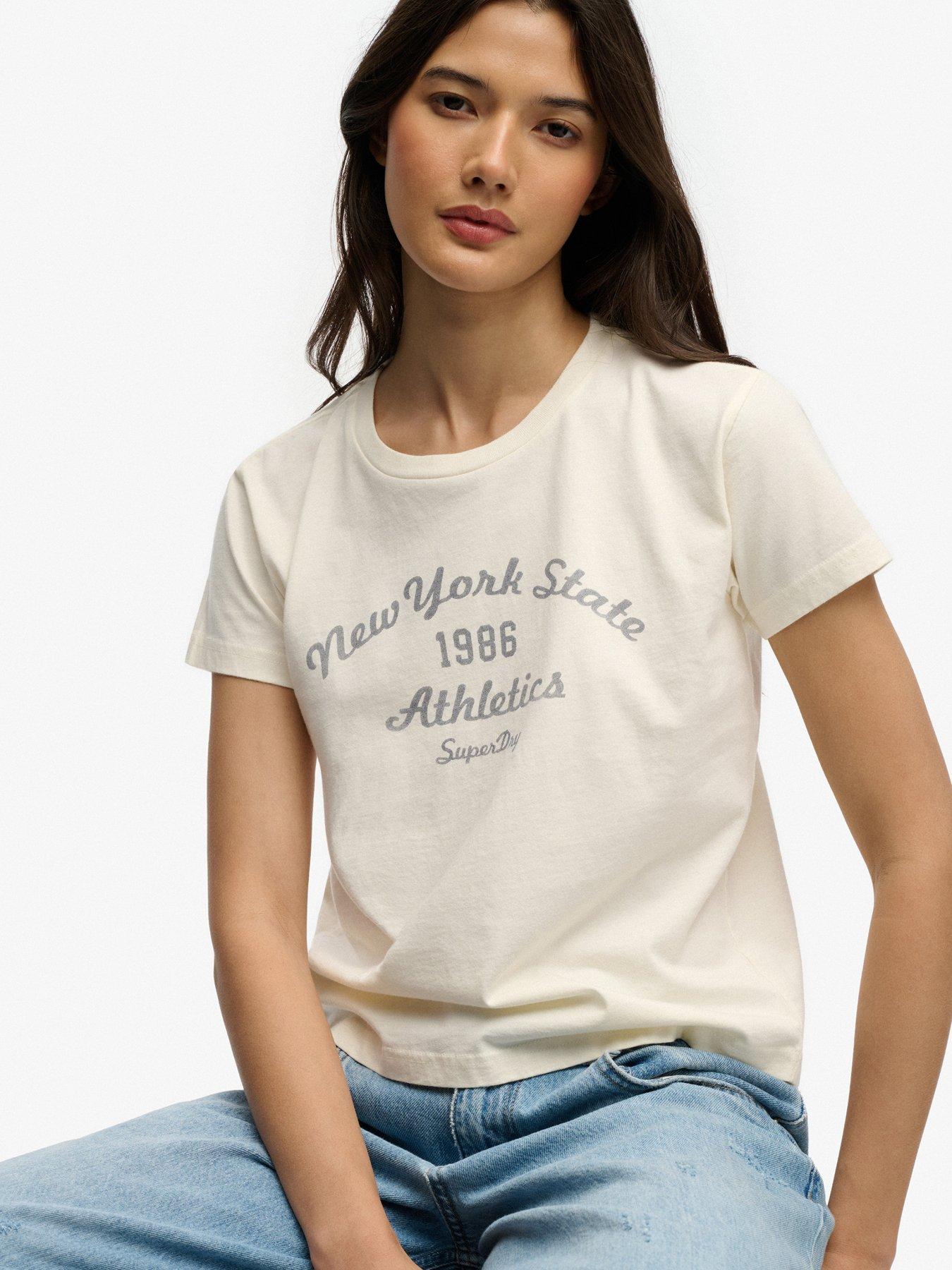 image of superdry-athletic-essentials-fitted-graphic-t-shirt-white