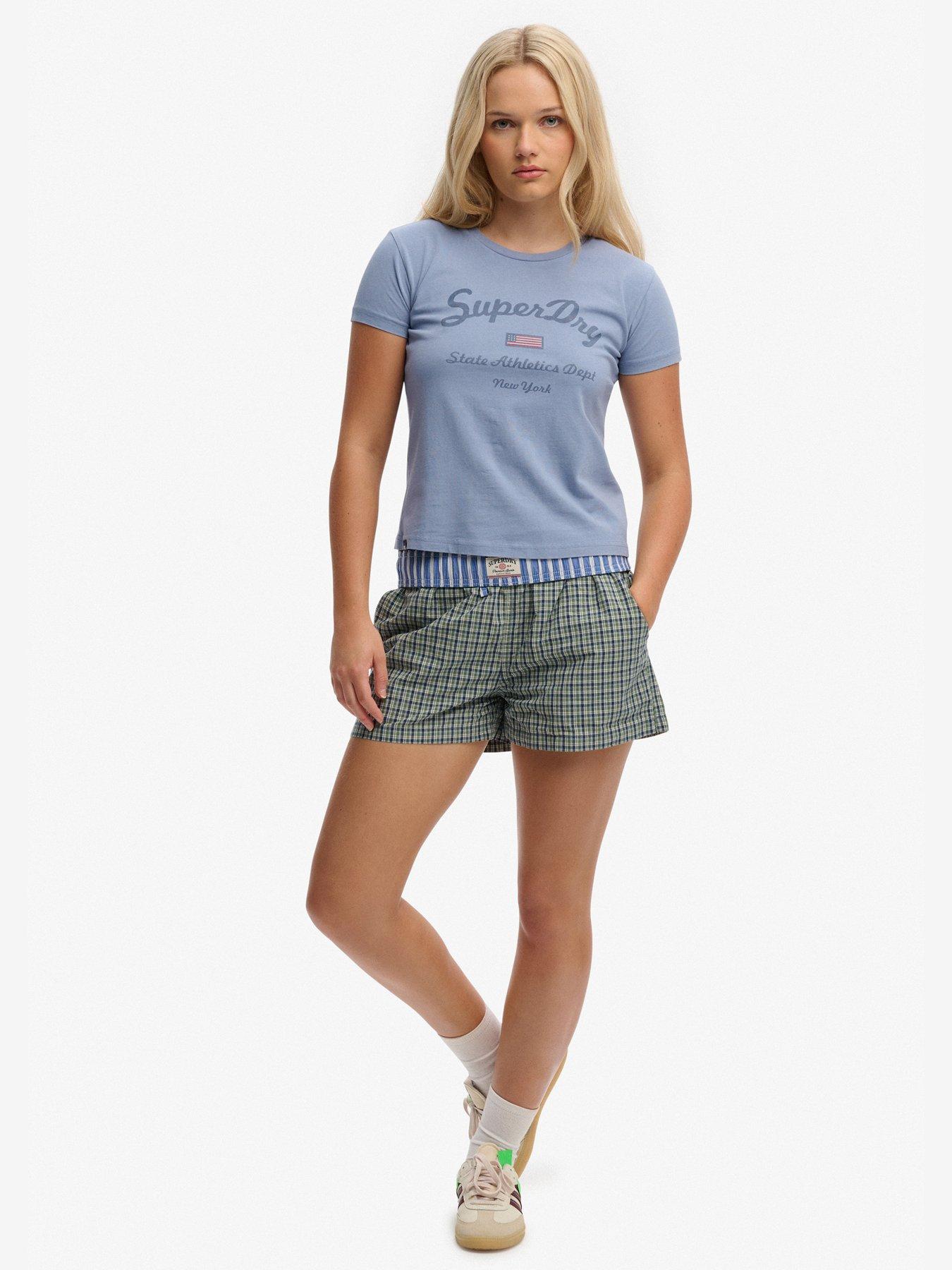 Image 3 of 6 of Superdry Athletic Essentials Fitted Graphic T-Shirt - Blue