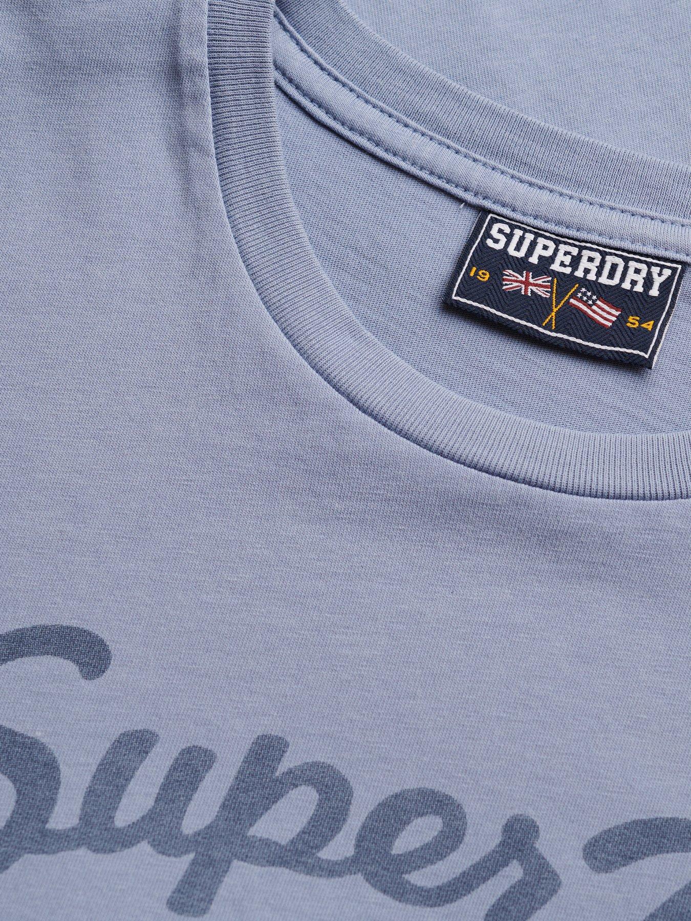 Image 6 of 6 of Superdry Athletic Essentials Fitted Graphic T-Shirt - Blue