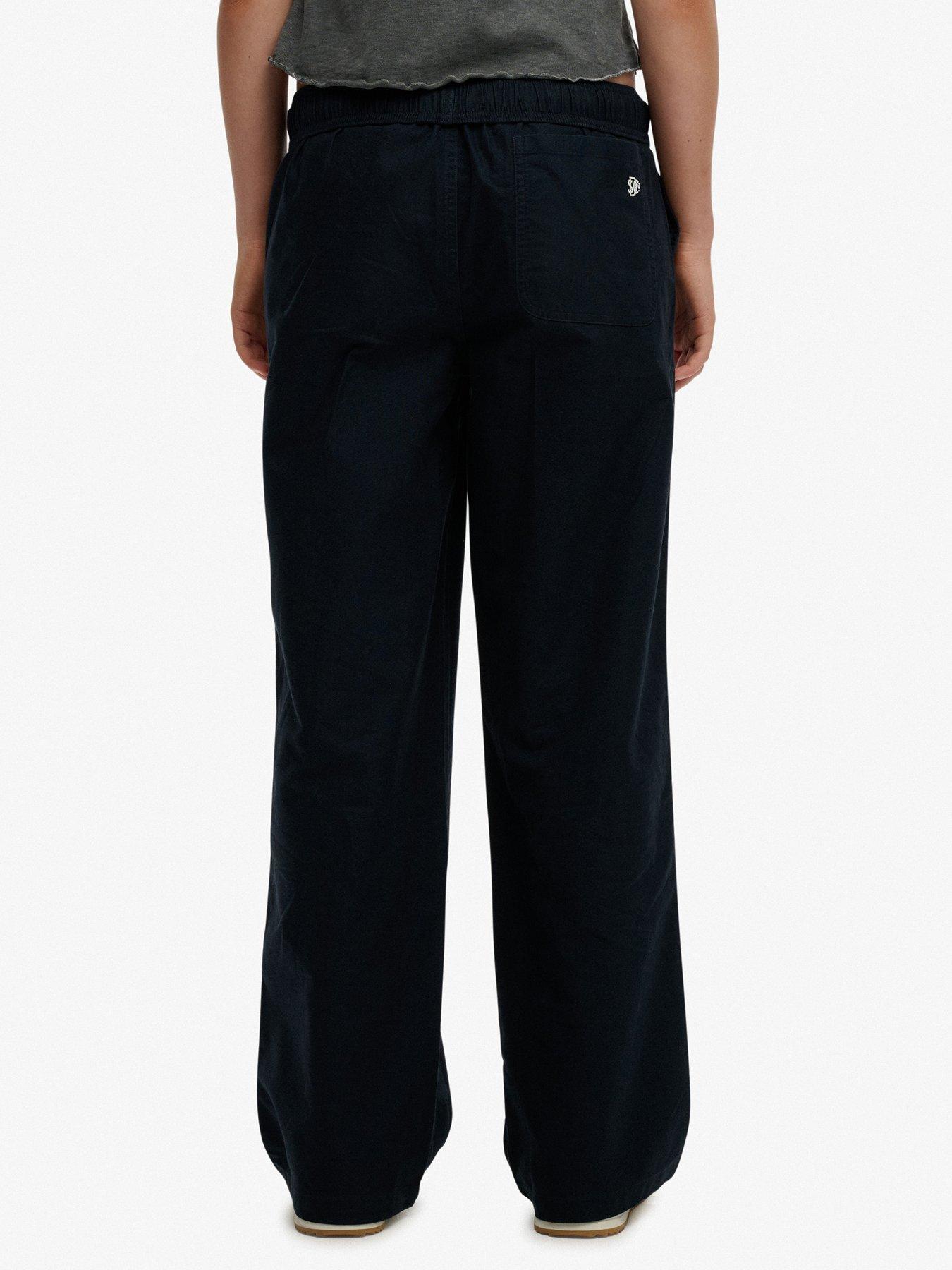  image of superdry-cotton-elasticated-trousers-blue