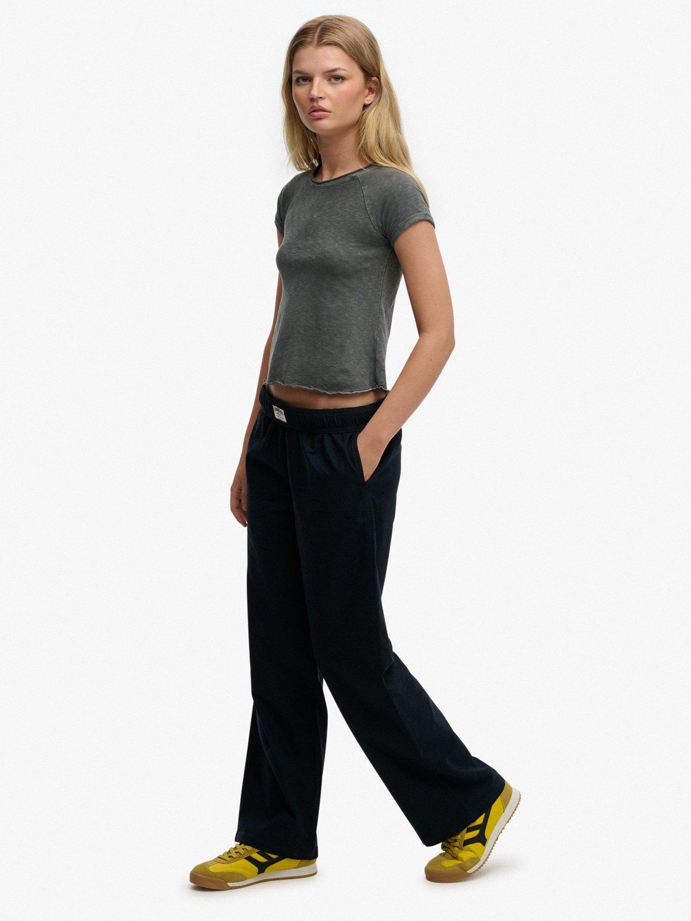  image of superdry-cotton-elasticated-trousers-blue