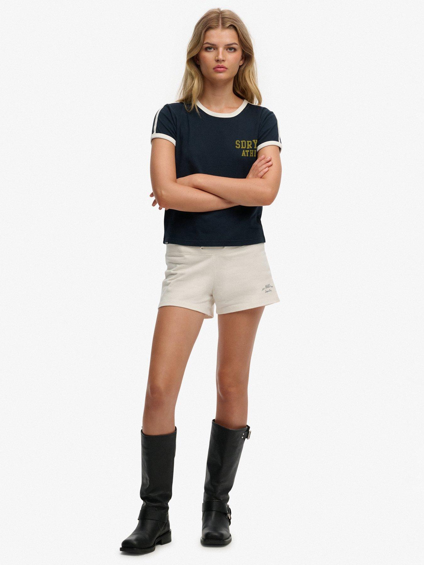  image of superdry-athletic-essentials-jersey-script-short-white