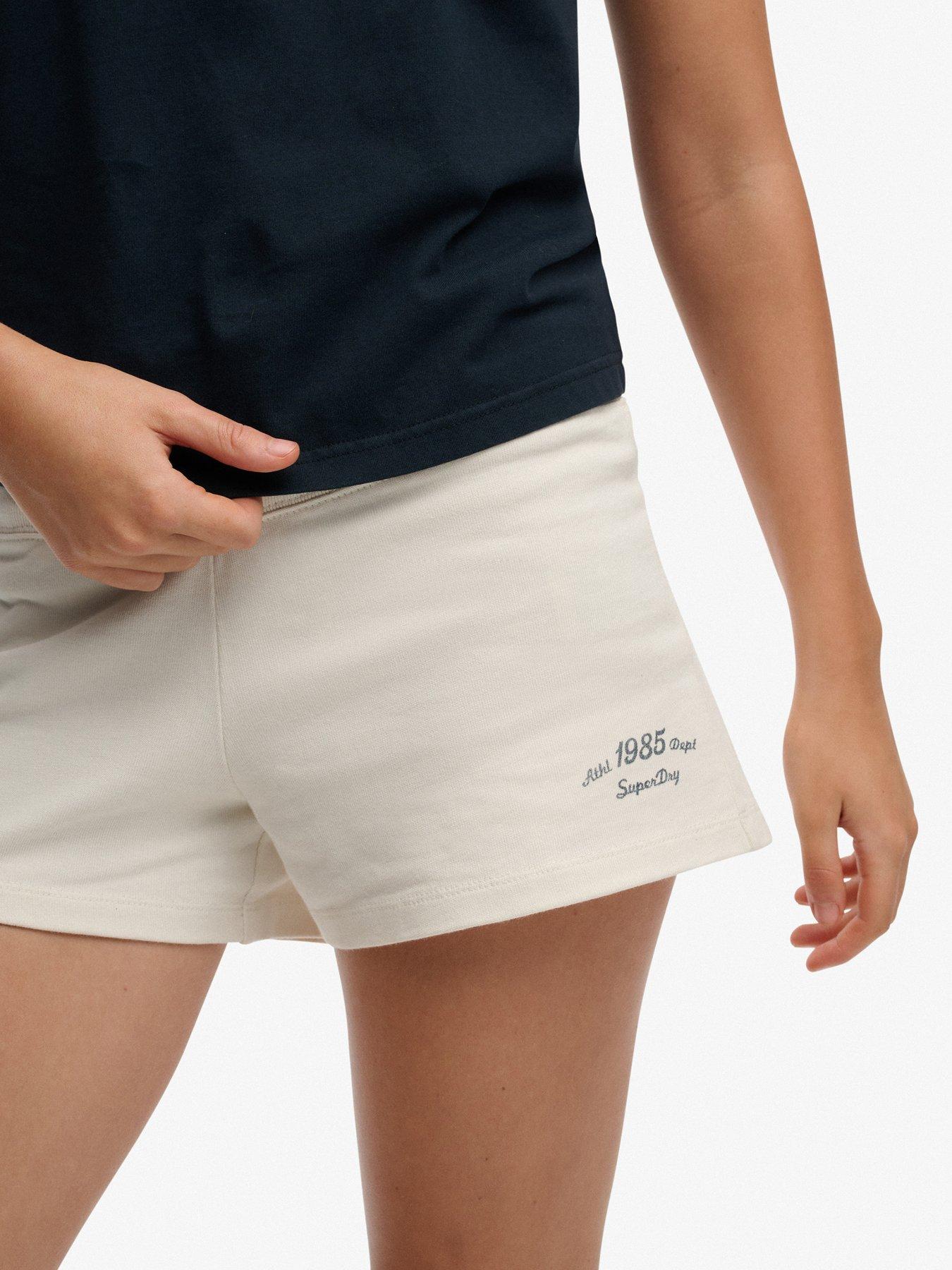  image of superdry-athletic-essentials-jersey-script-short-white