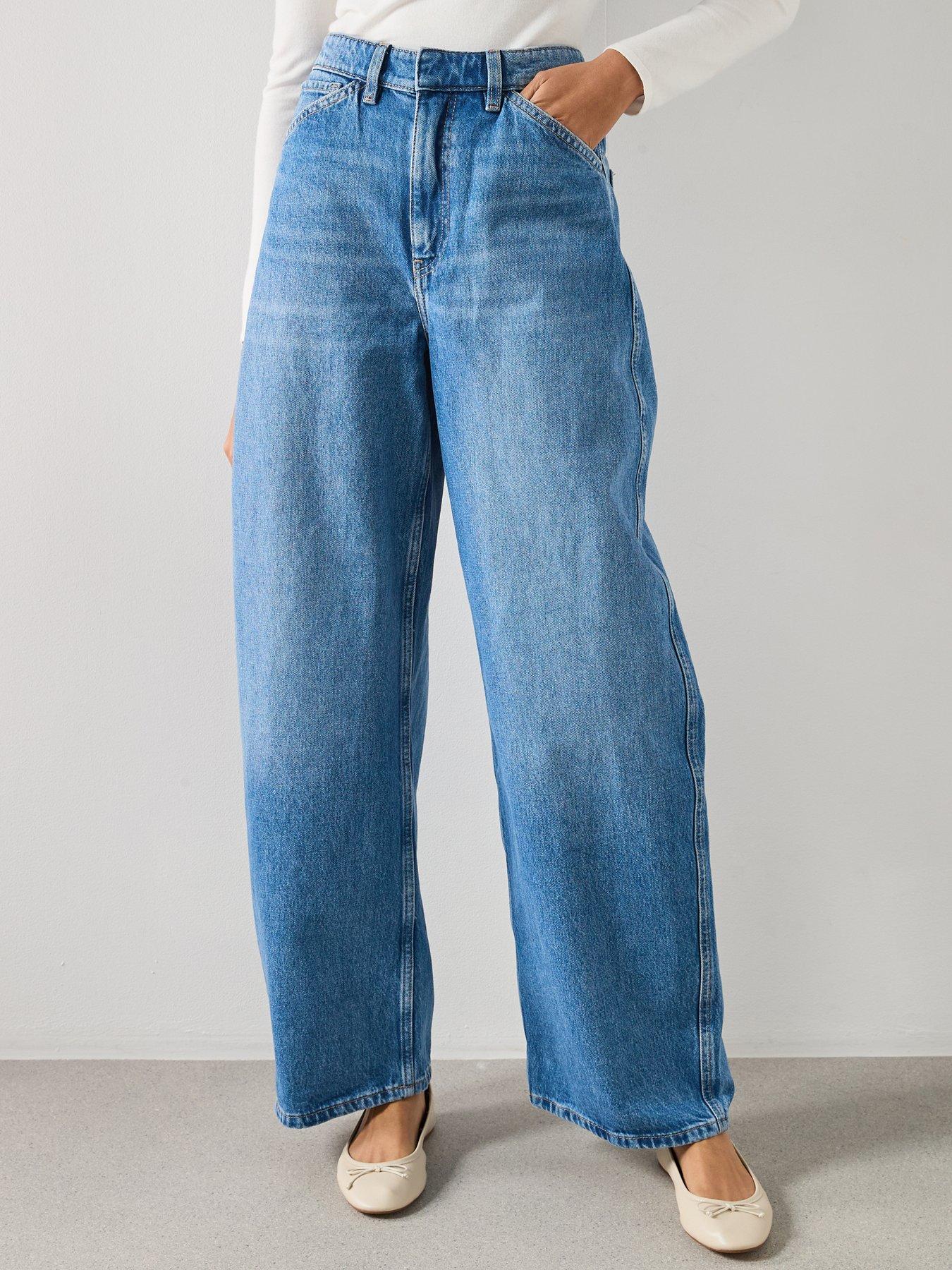 Mango Mid-rise Balloon Jeans - Blue