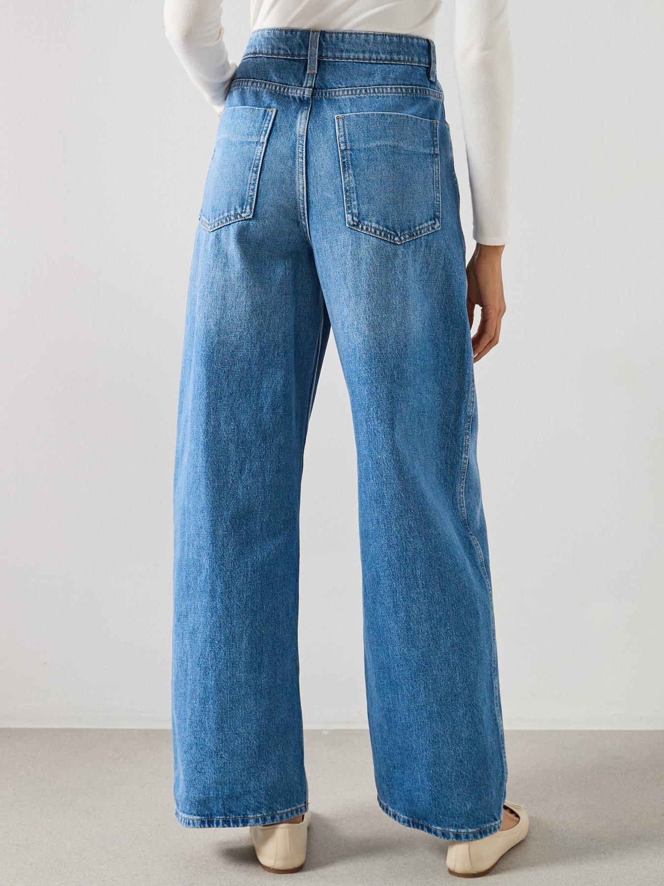 image of mango-mid-rise-balloon-jeans-blue