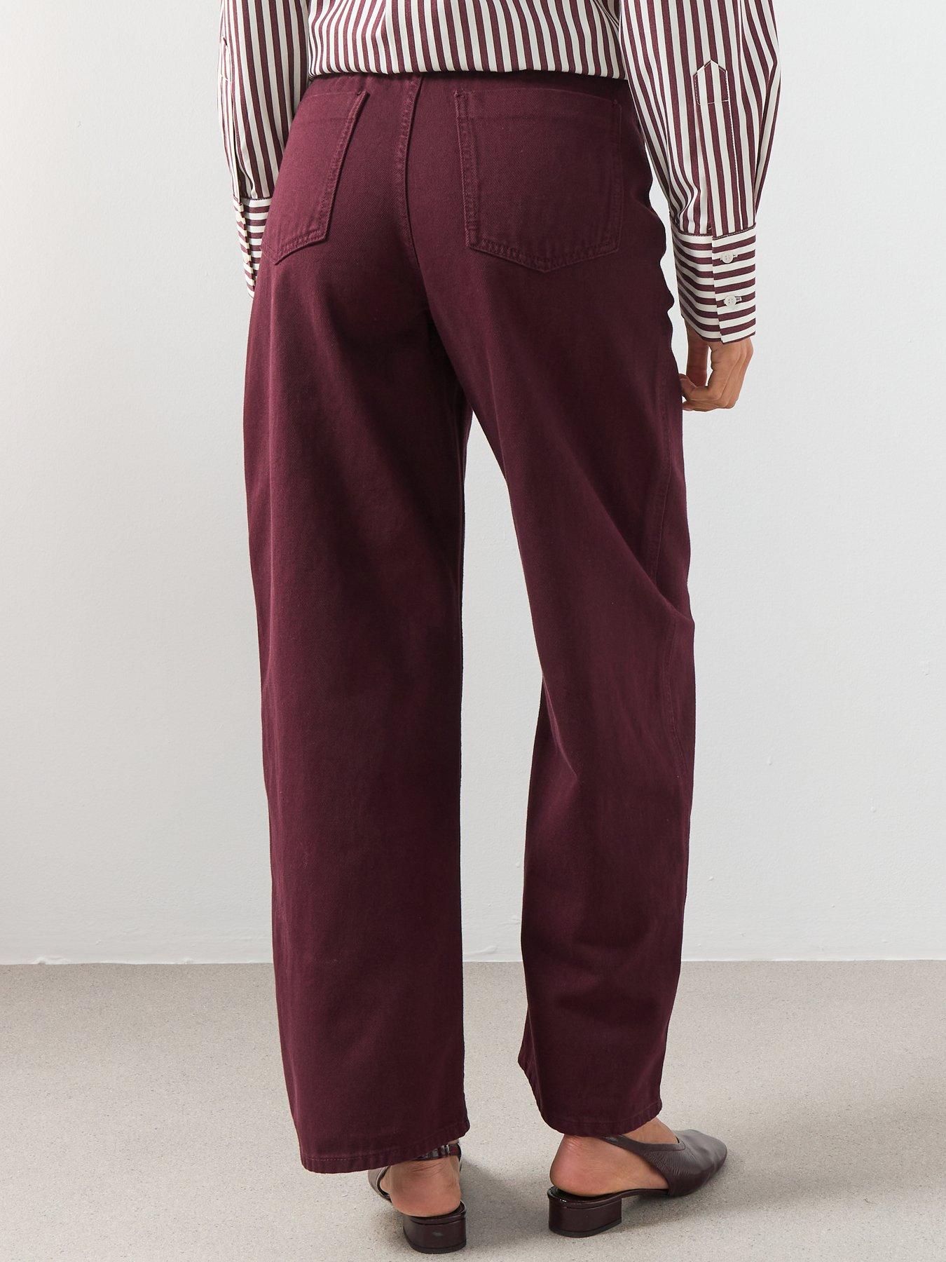 Image 2 of 6 of Mango Mid-Rise Balloon Jeans - Red