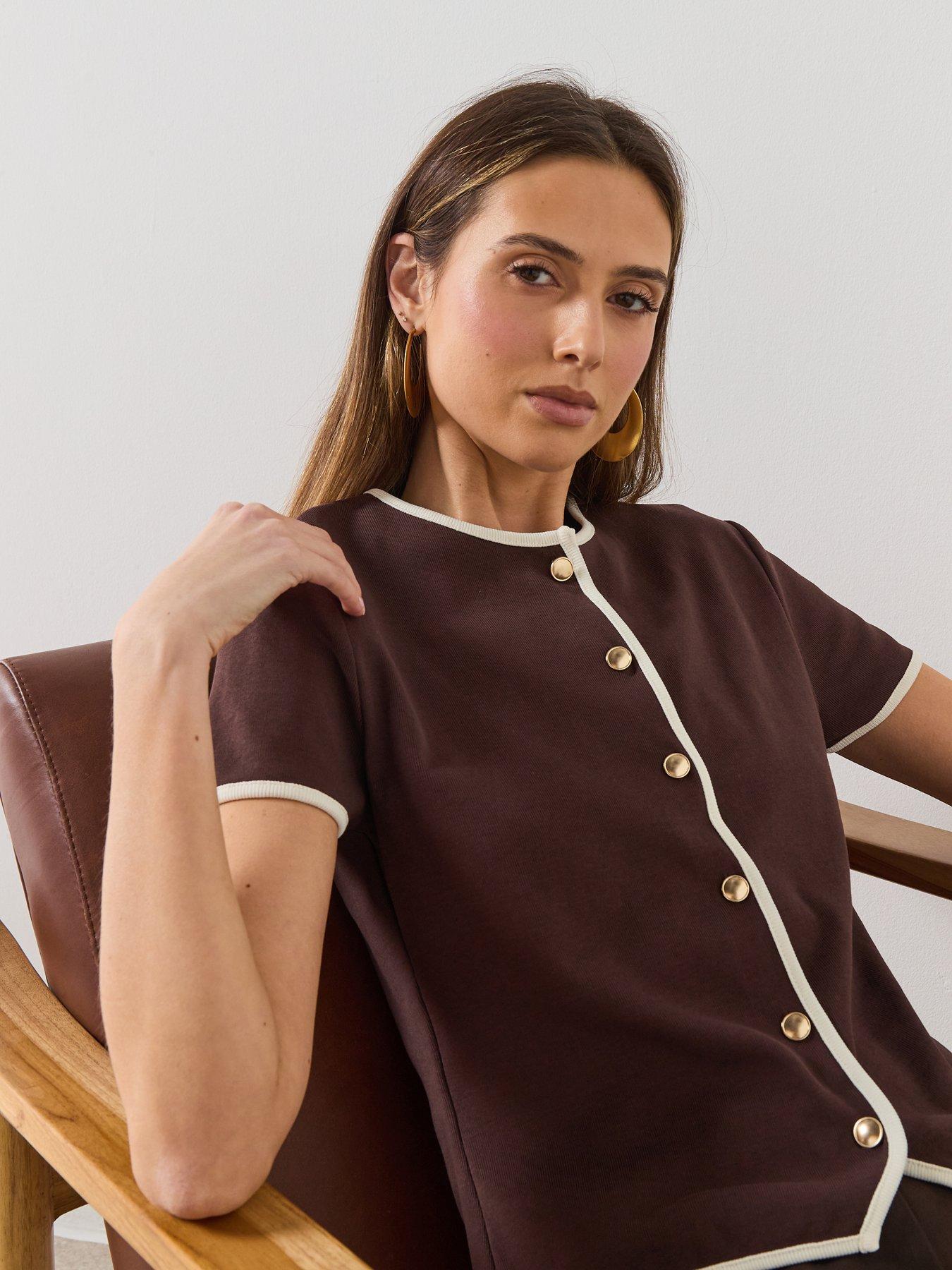  image of mango-portbi-top-brown