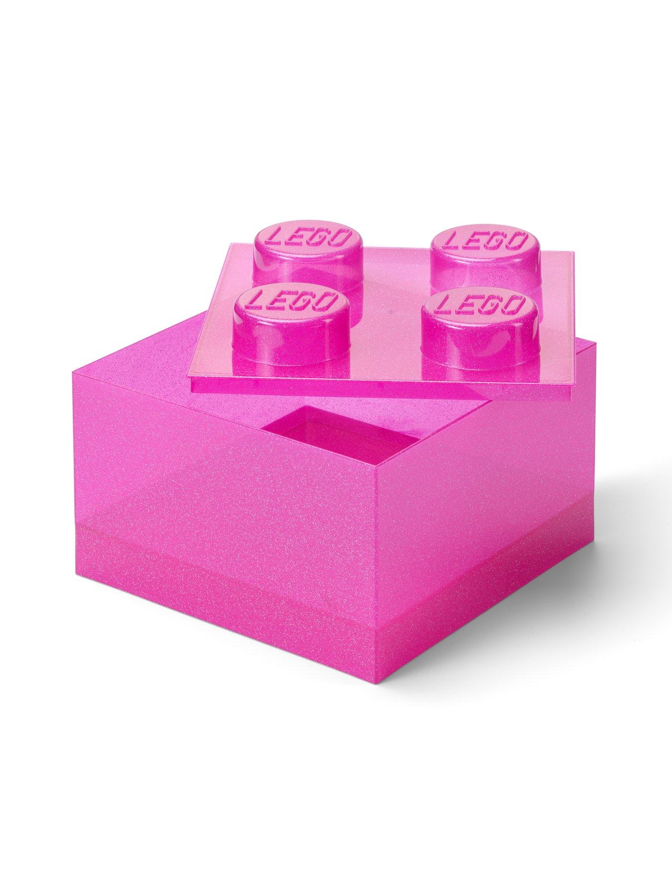 Image 3 of 3 of LEGO Storage Brick 4 Top Lid Glitter Medium Violet