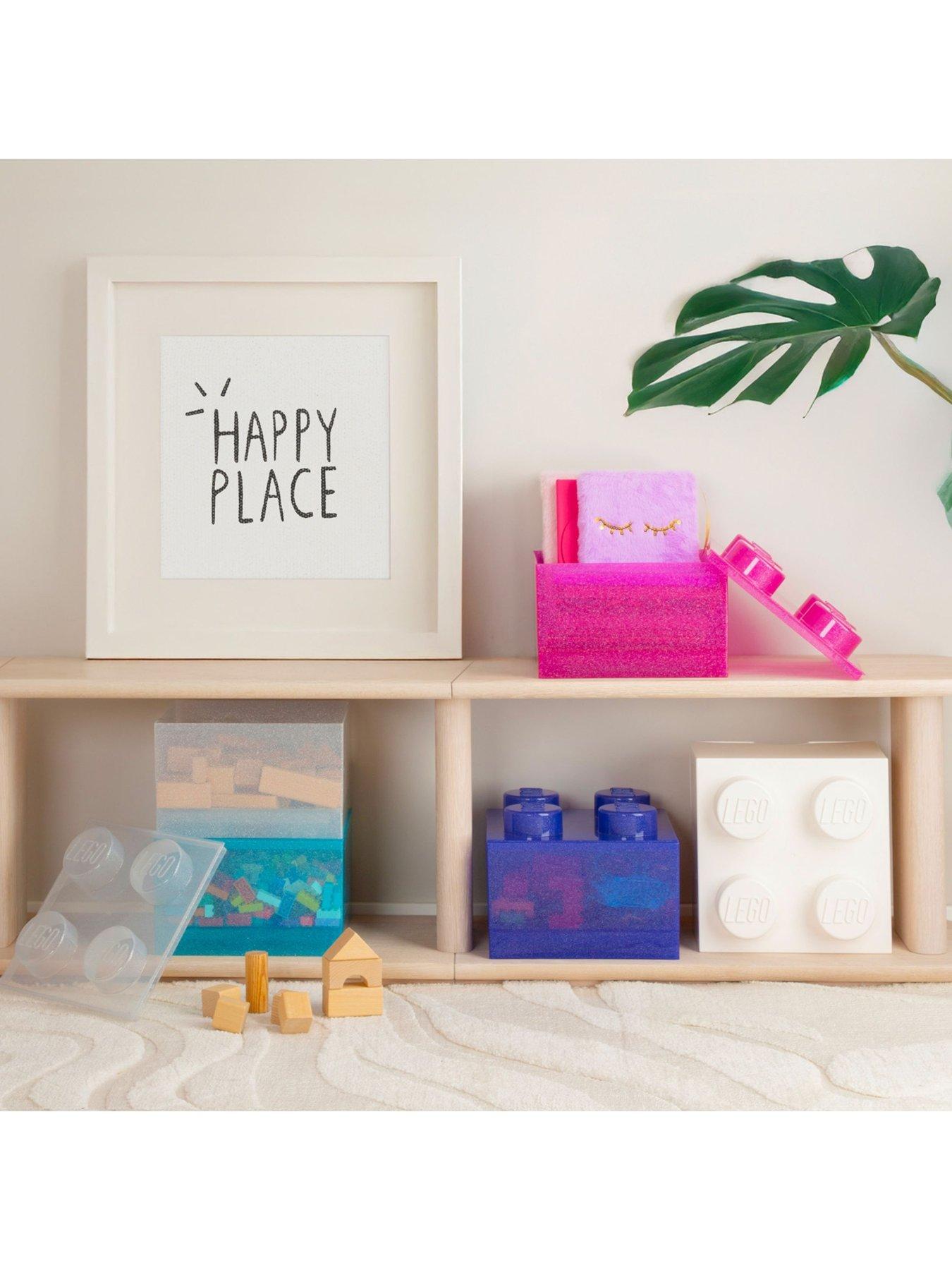  image of lego-storage-brick-4-top-lid-glitter-light-blue