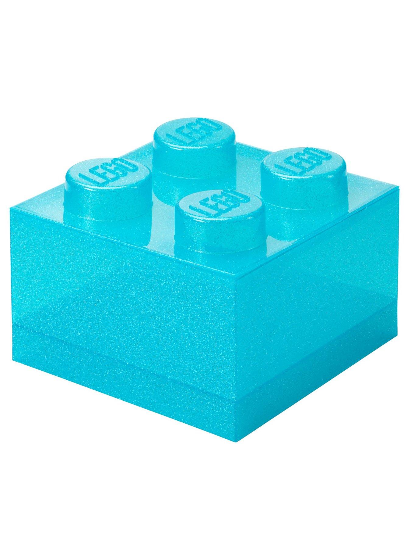  image of lego-storage-brick-4-top-lid-glitter-light-blue