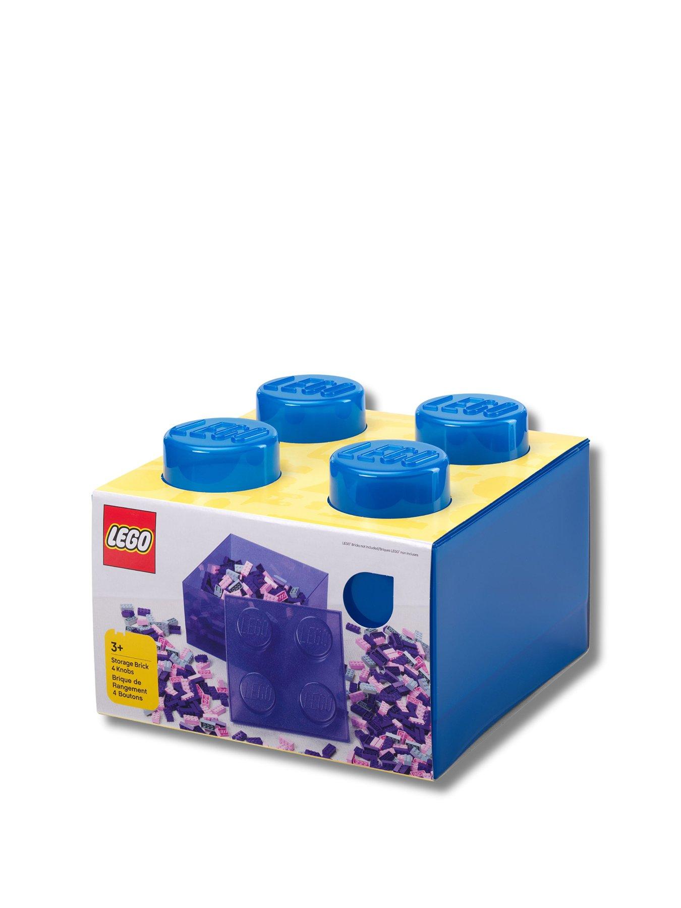 LEGO Lego Storage Brick 4 Top Lid Translucent Blue