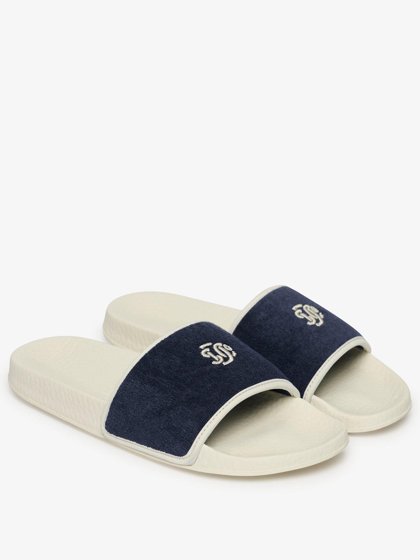  image of superdry-towelling-pool-slide-white