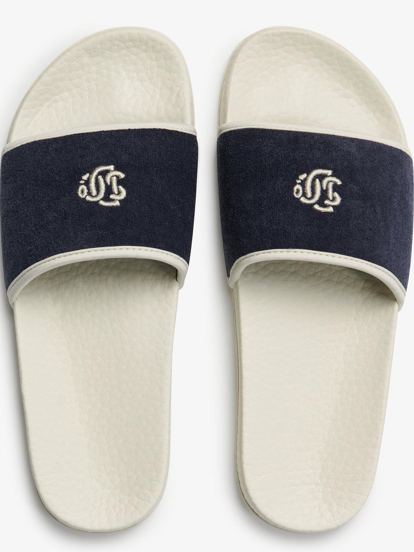  image of superdry-towelling-pool-slide-white