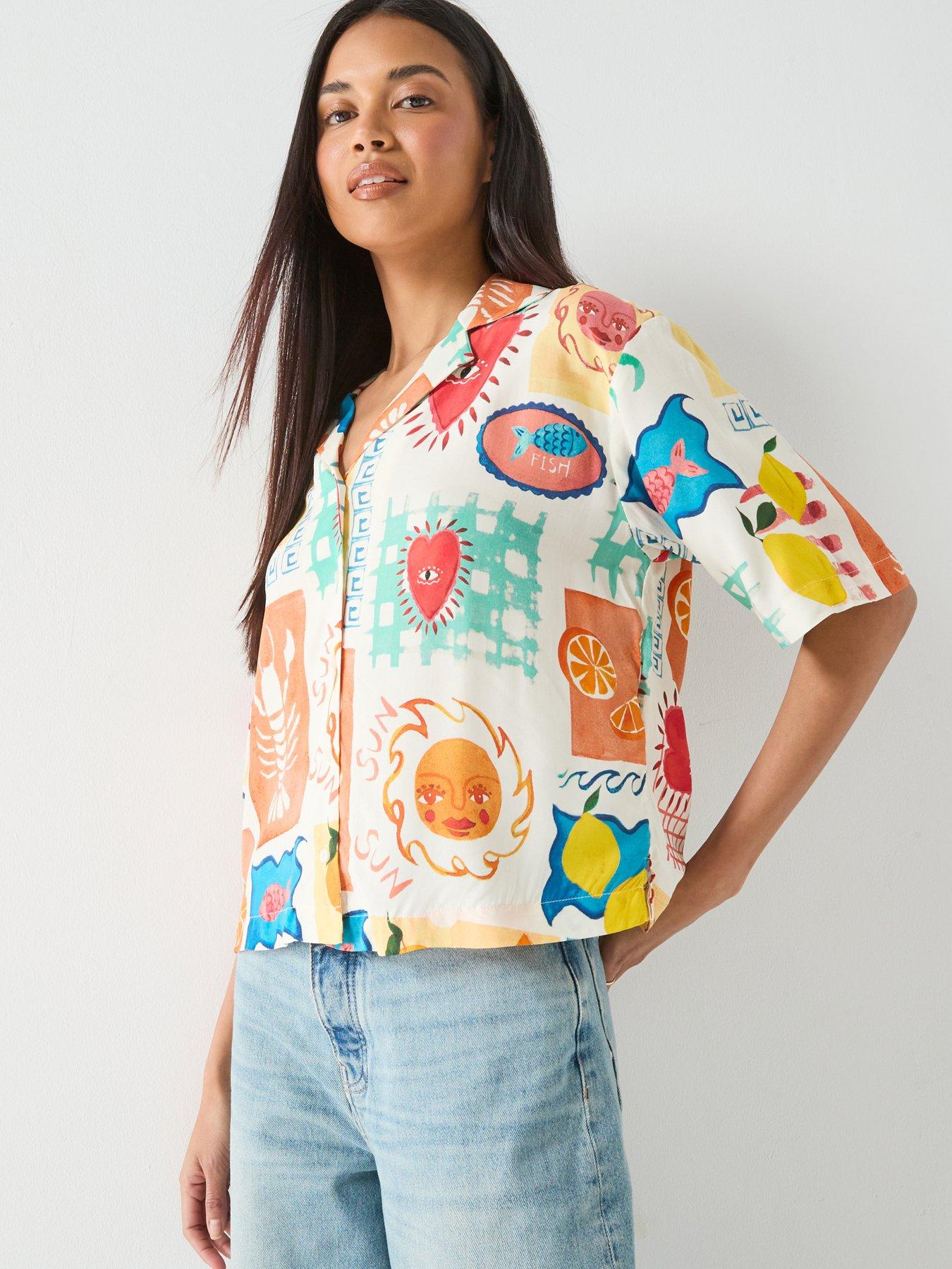 PIECES Pcklarisa Short Sleeve Shirt - White