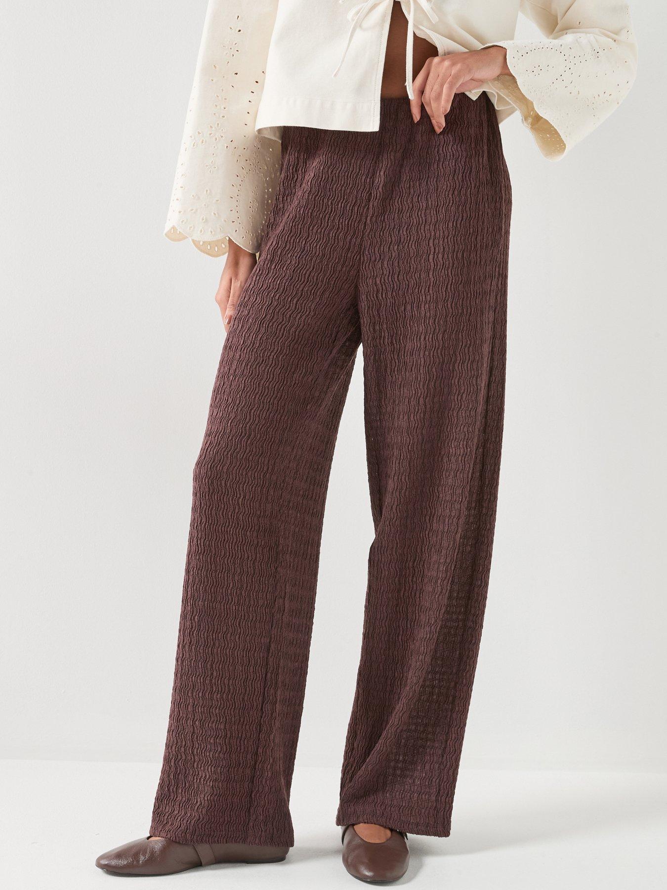 Only Onlilse Regular Fit Co-ord Trousers - Deep Mahogany
