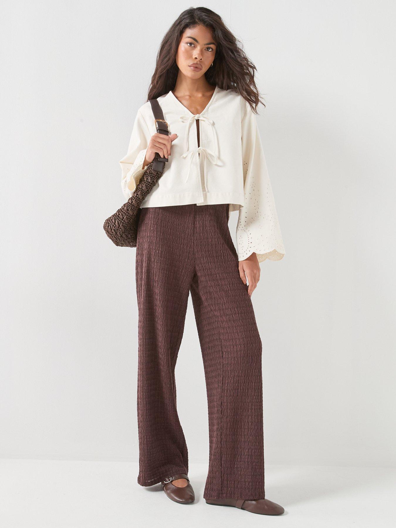 Image 3 of 4 of Only Onlilse Regular Fit Trousers - Red/Deep Mahogany