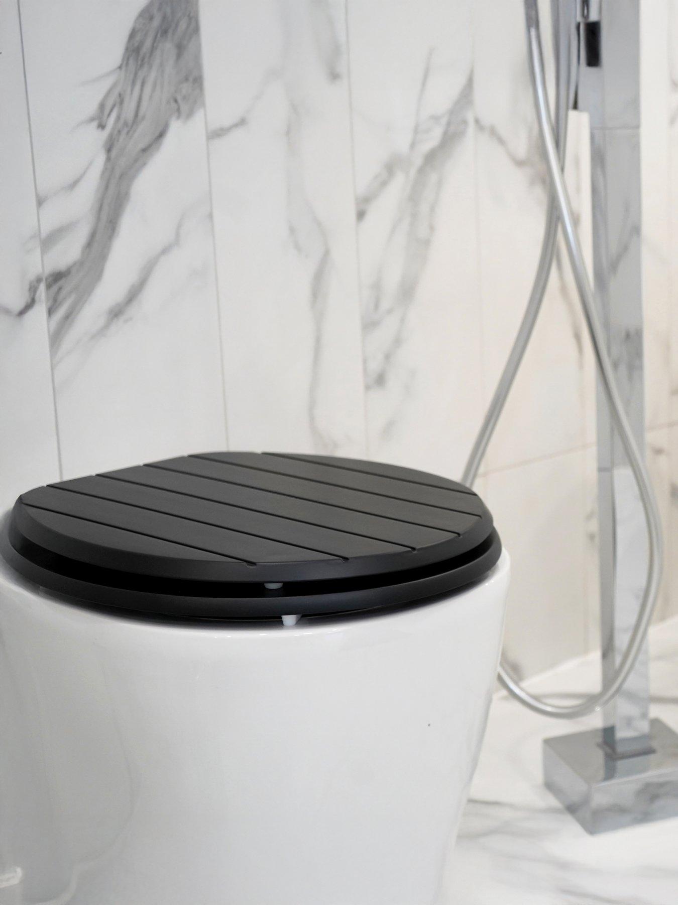 AQUALONA Tongue  &  Groove Toilet Seat Black