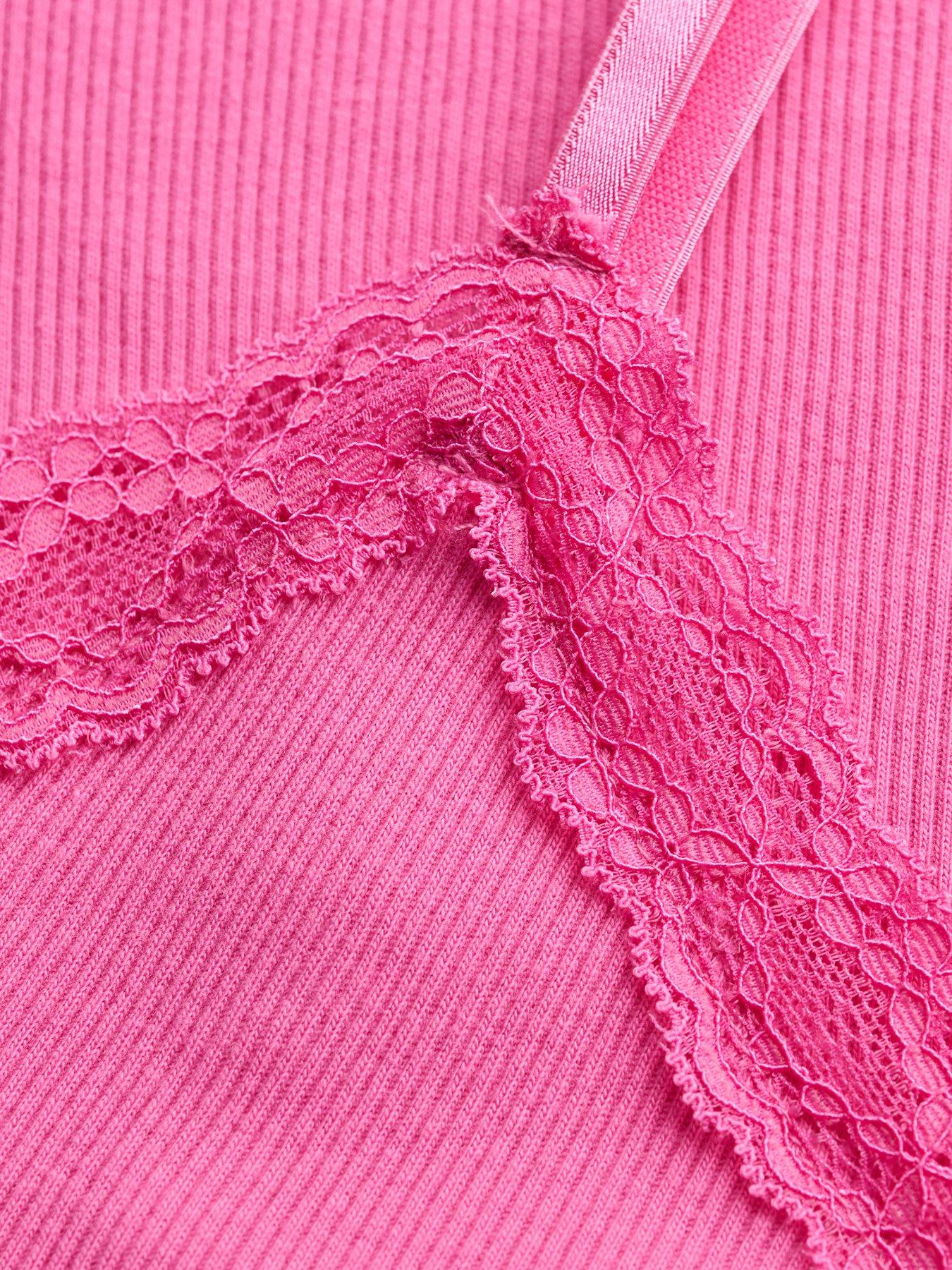 Image 6 of 6 of Superdry Essential Lace Trim Crop Cami