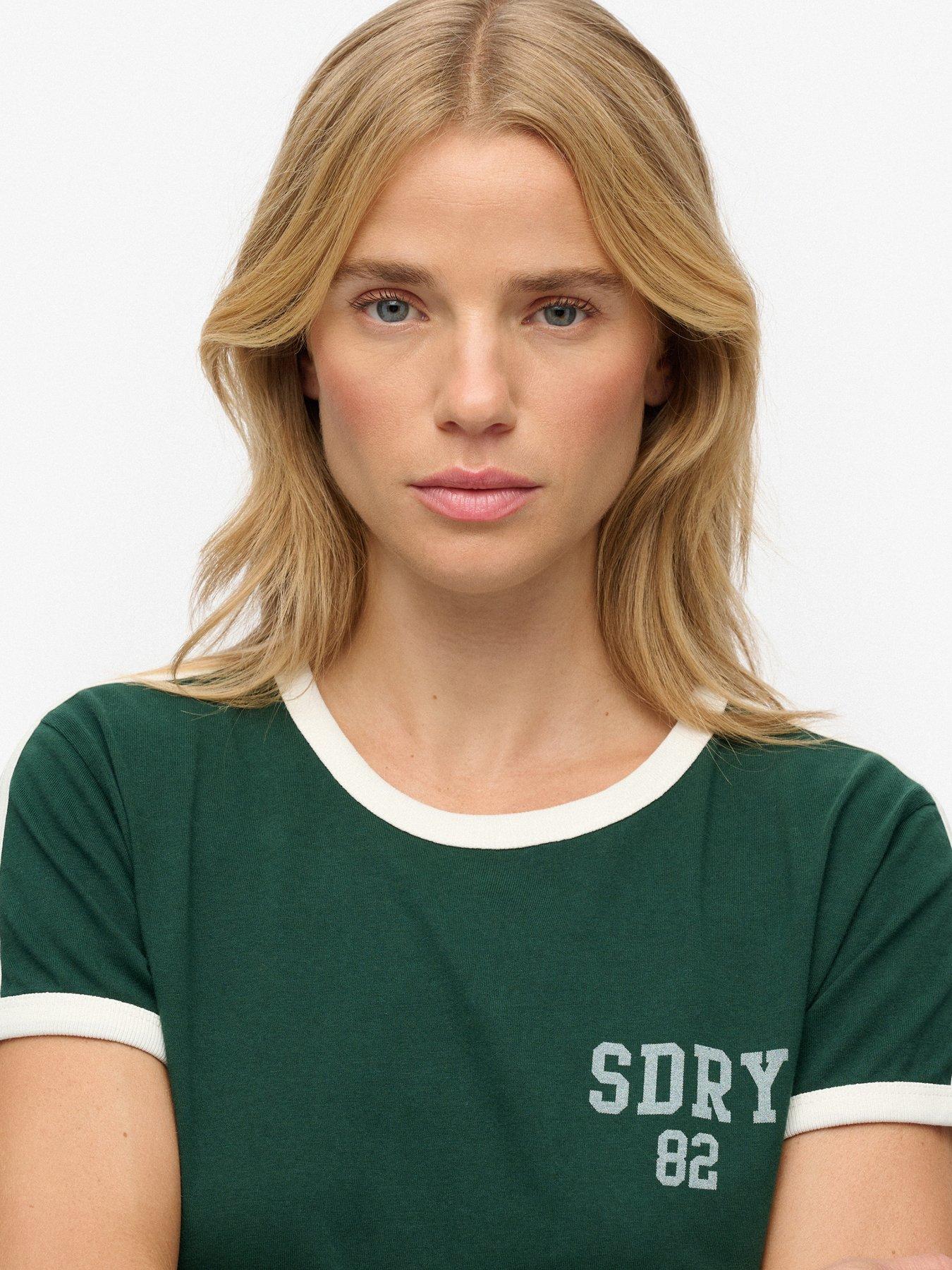  image of superdry-athletic-essentials-side-stripe-t-shirt-green