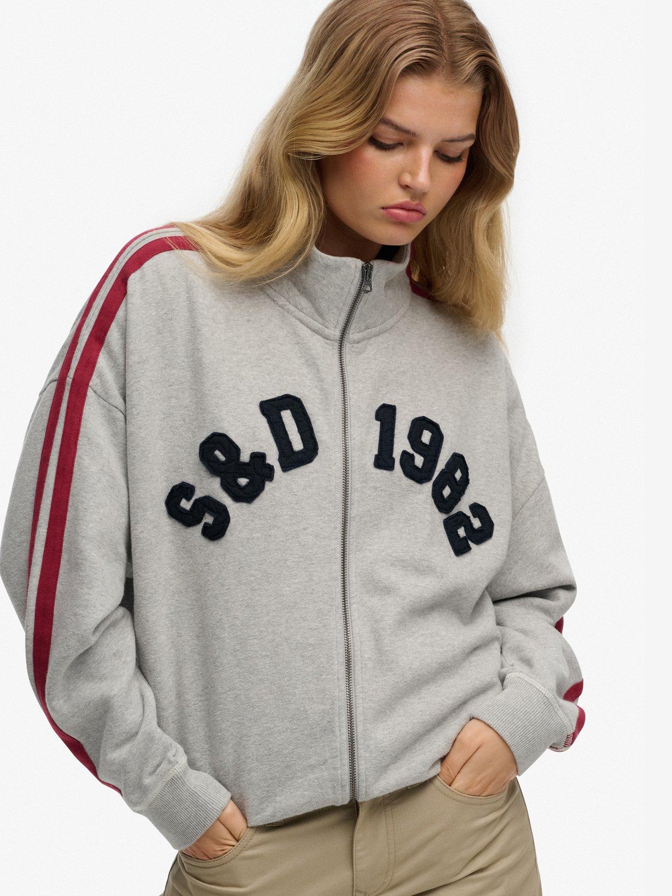 image of superdry-athletic-essentials-applique-loose-zip-track-top-grey