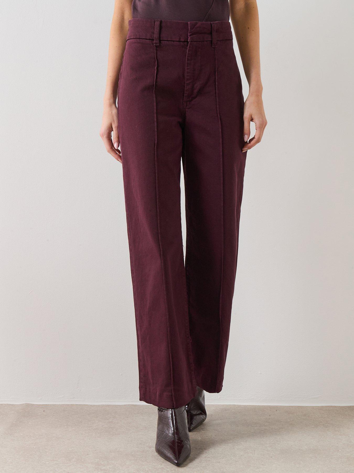 mango-high-waisted-wide-leg-jeans-with-stitch-front-detail-red