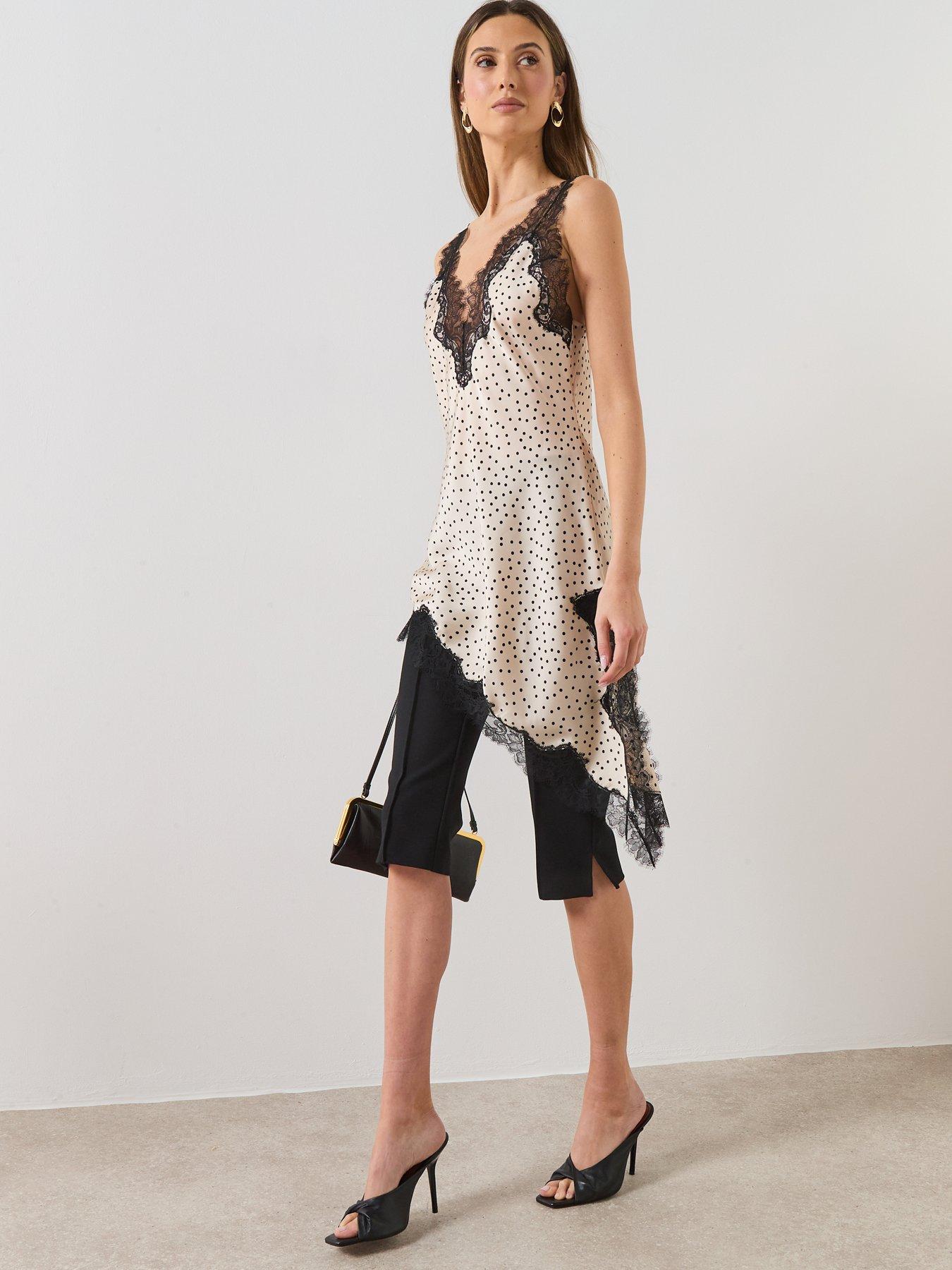 Image 6 of 6 of Mango Polka Dots Lace Top - Beige